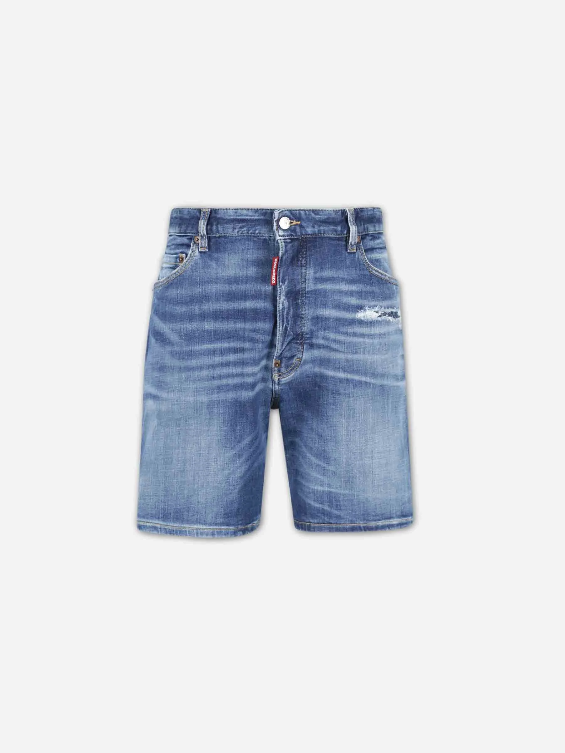 SLIM DENIM BERMUDA SHORTS - 1