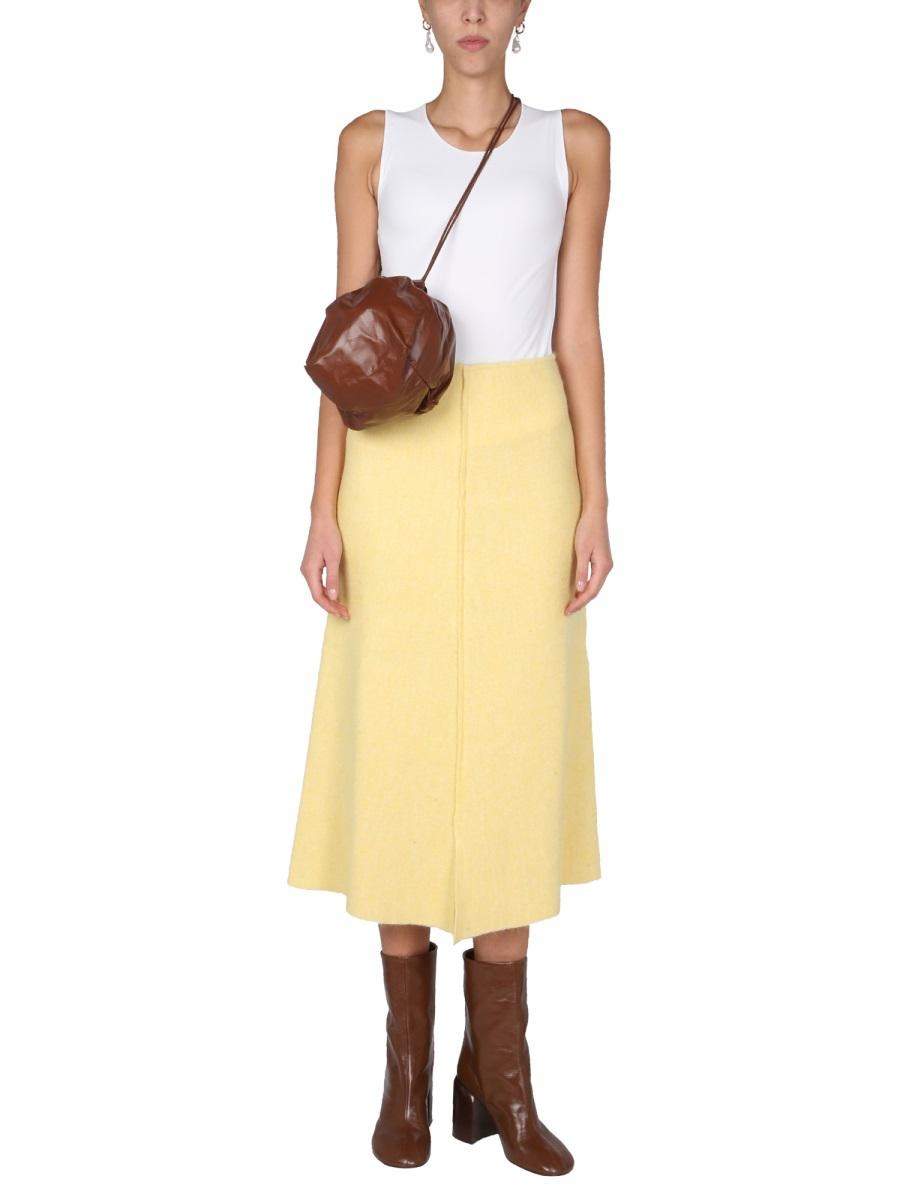 スカート Jil Sander FW21 MIDI SKIRT (JSWT751303_WTY21108730) Jil Sander JIL SANDER MIDI SKIRT | baltini | REVERSIBLE