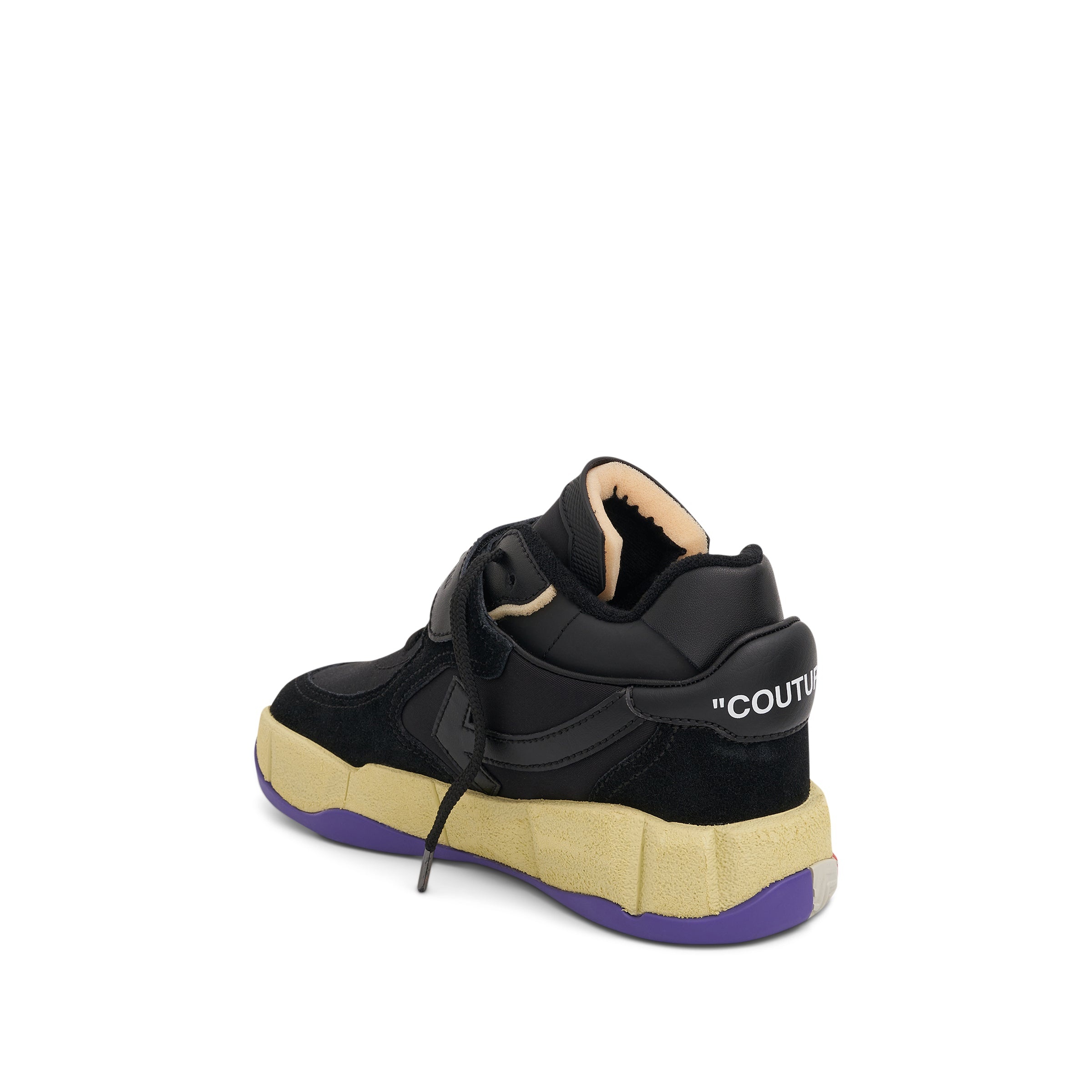 Low Top Puzzle Couture Sneakers in Black - 3