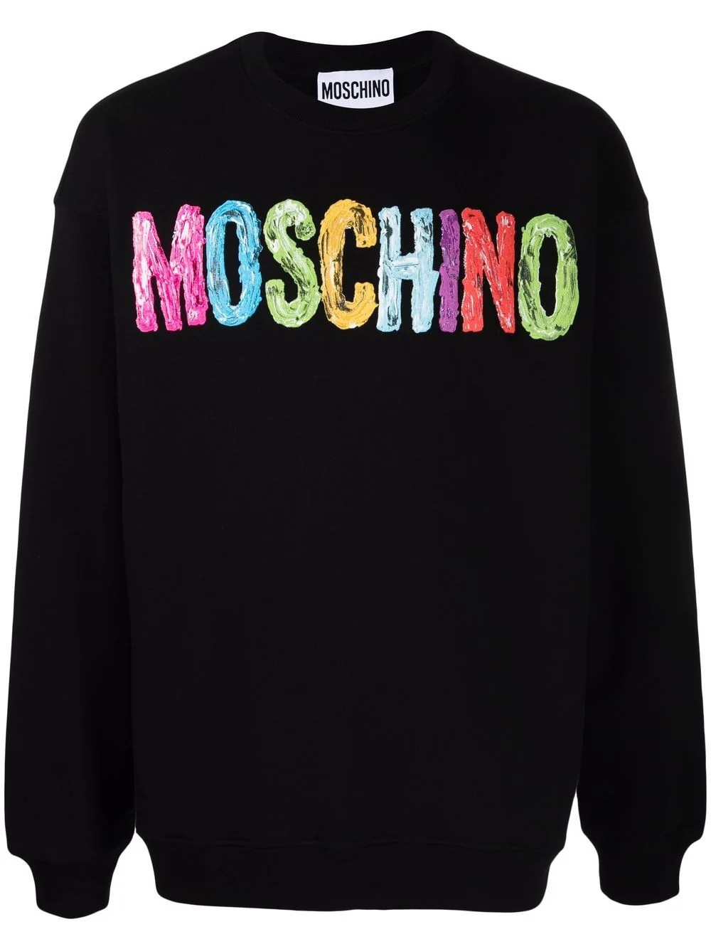 logo-print crew neck sweatshirt - 1