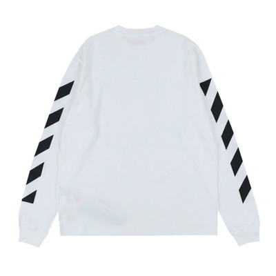 Off-White DIAG HELVETICA SKATE L/S TEE / WHT BLK outlook