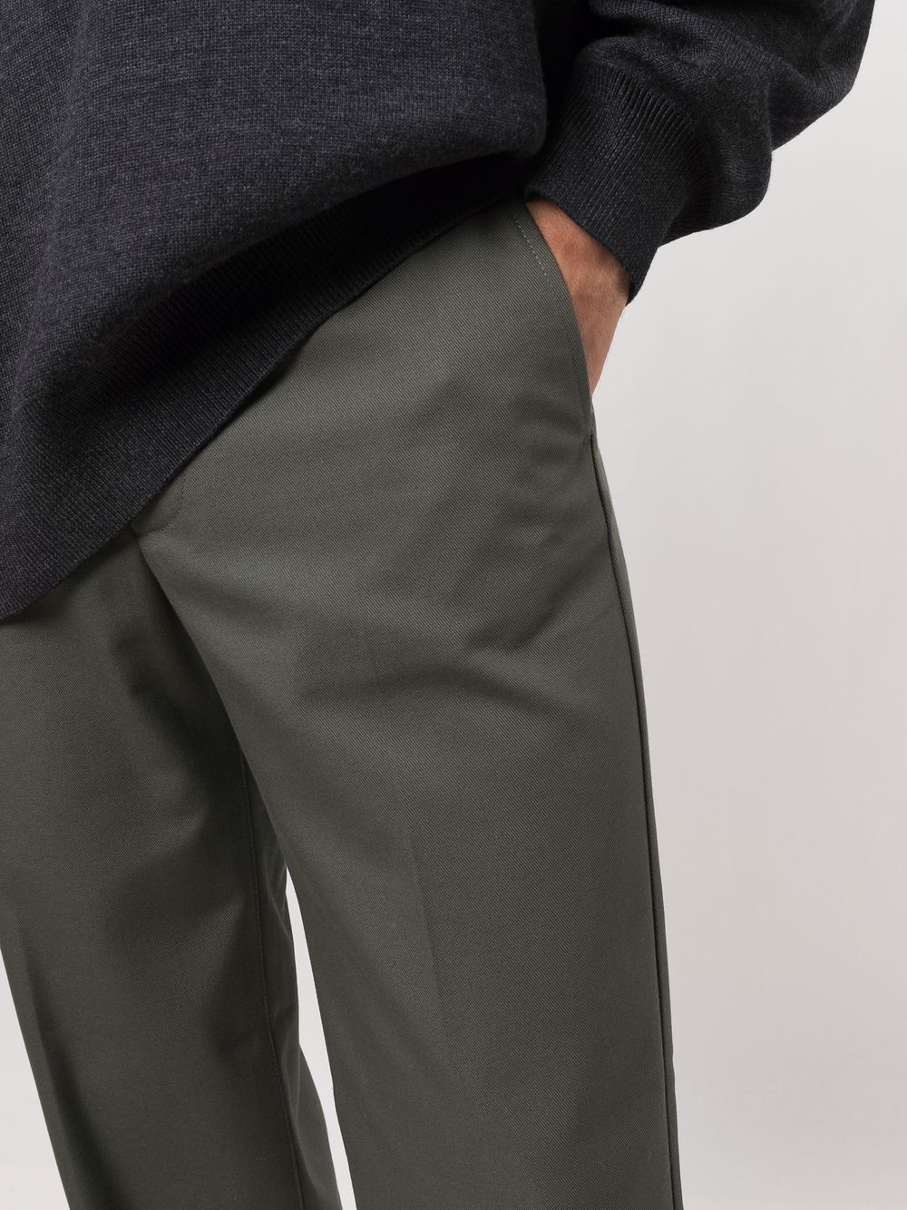 tailored-cut straight-leg trousers - 5