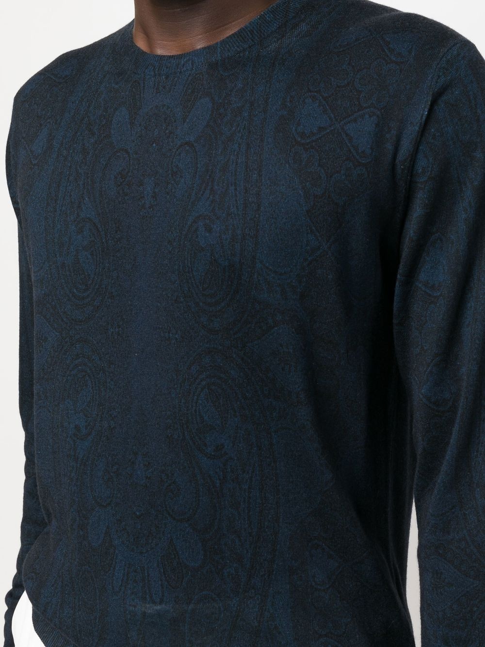 paisley-print silk-blend jumper - 5