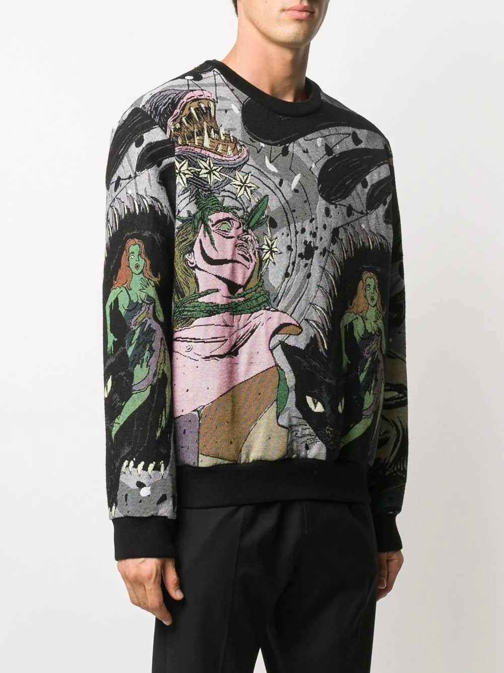 intarsia cartoon sweatshirt - 3