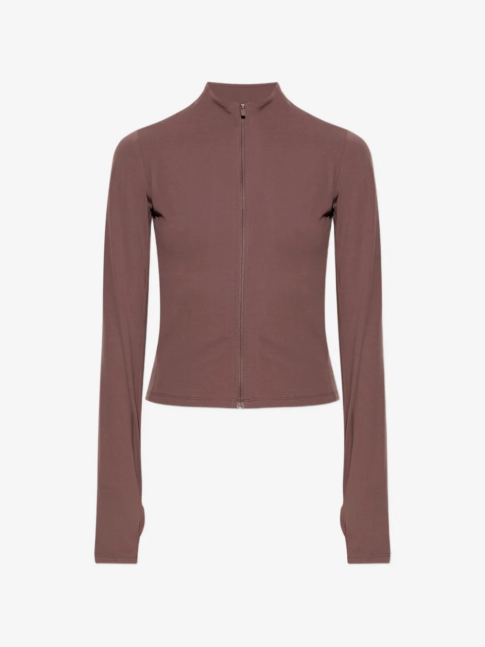 zip-up thumb-slot sweater - 1