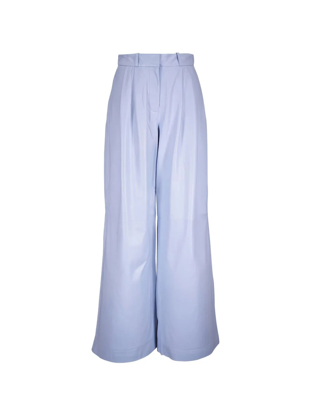 belt-loops leather trousers - 1