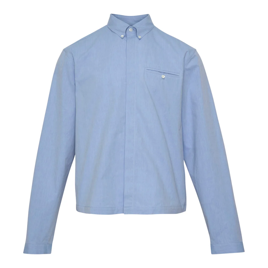 Cropped Boxy Long Sleeve Shirt - 1