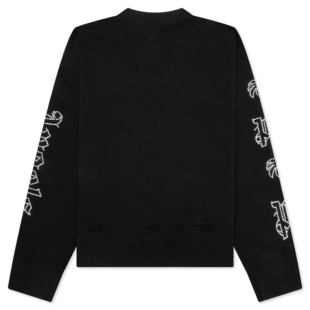 NEW GOTHIC STUDDED CREW - BLACK/SILVER - 2