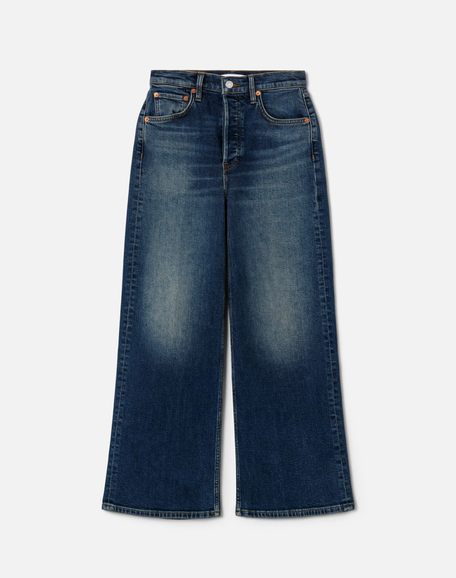 Comfort Stretch High Rise Wide Leg Crop - Smoke Water - 1