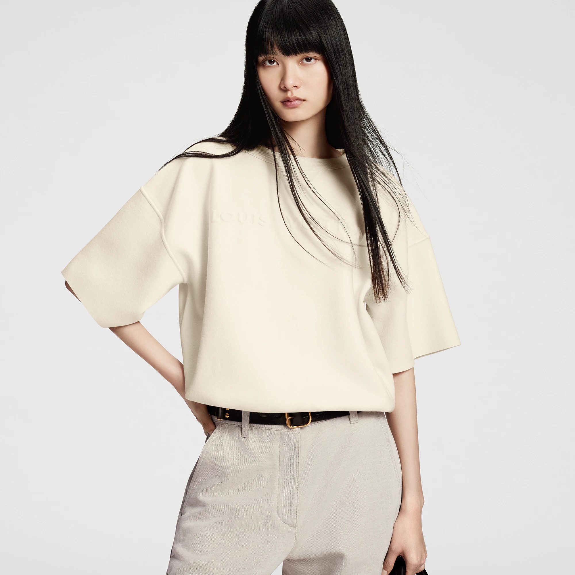 Embossed Signature Sweater Top - 2