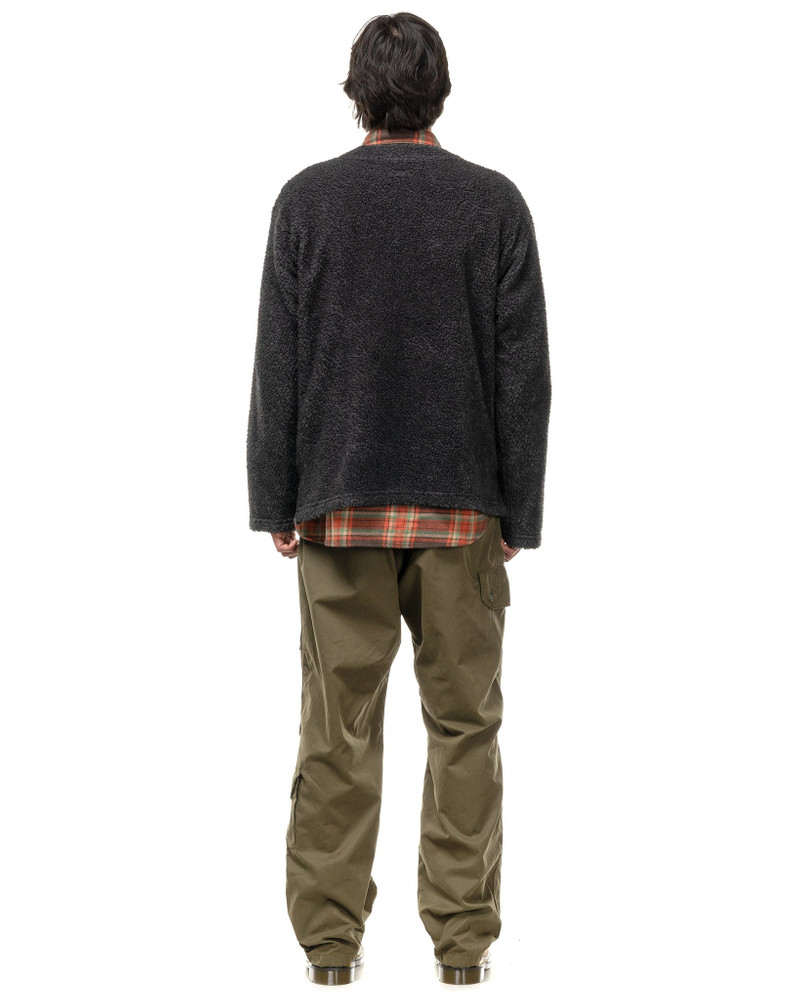 SHAGGY WOOL KNIT CARDIGAN CHARCOAL 4