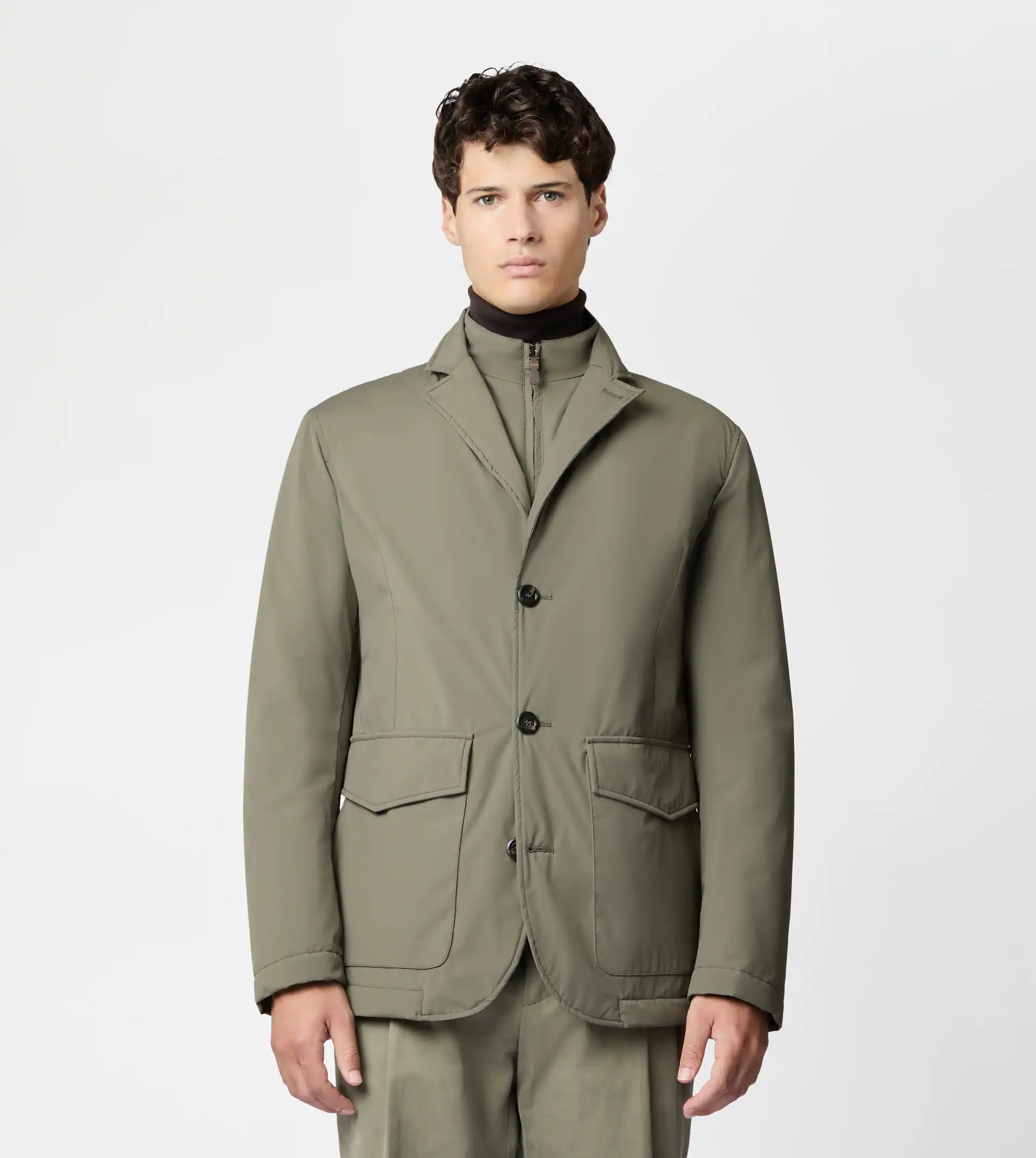 JACKET IN TECHNICAL FABRIC - GREEN - 3