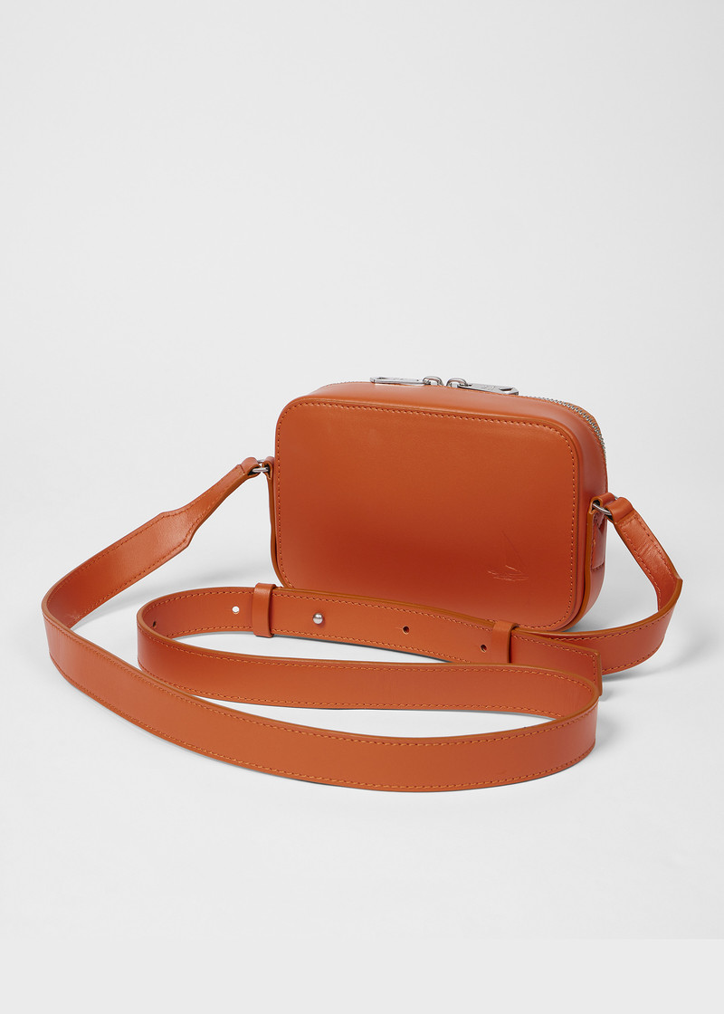 Orange Leather Flight Bag 3