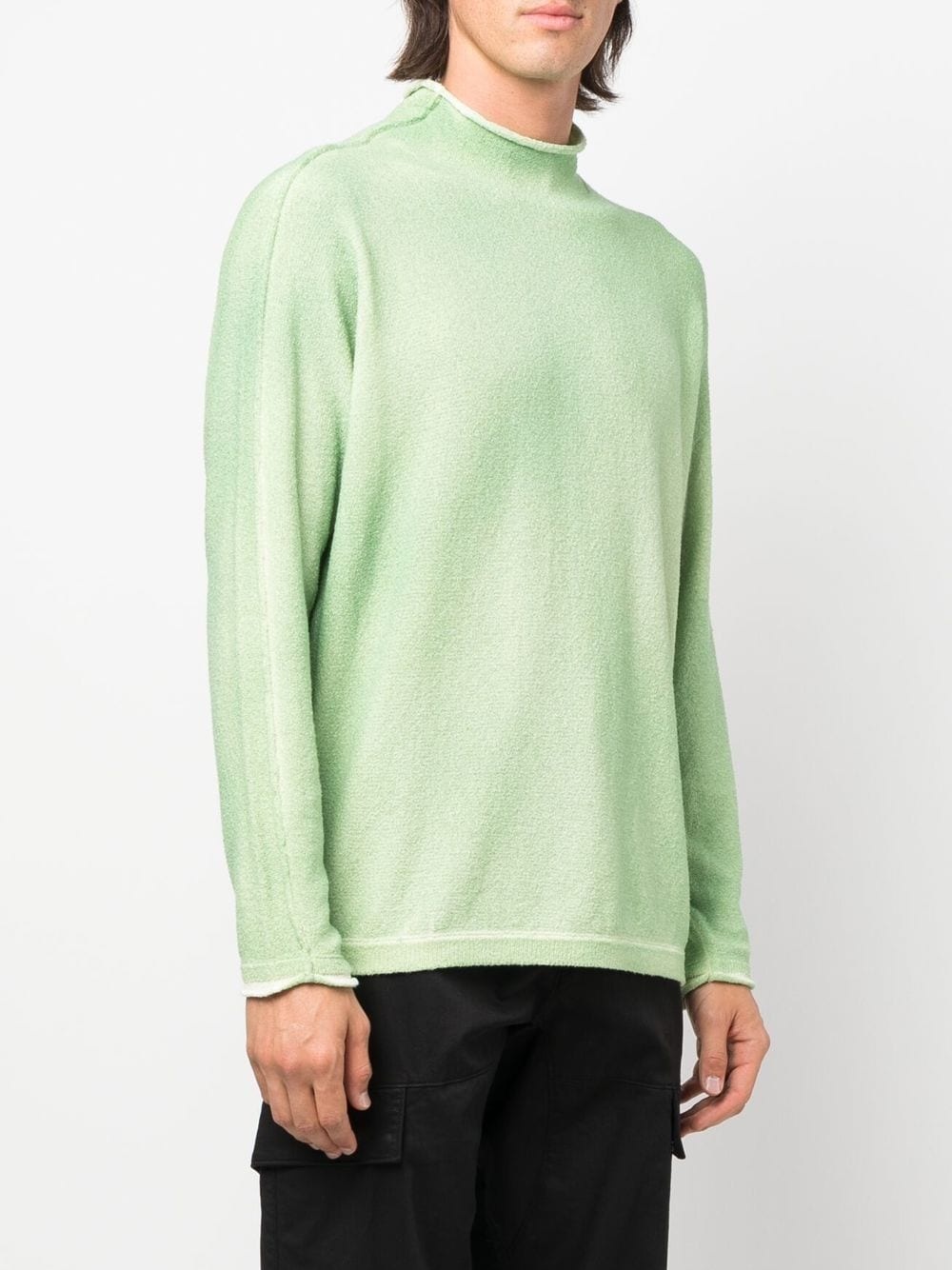 raw-cut hem jumper - 3