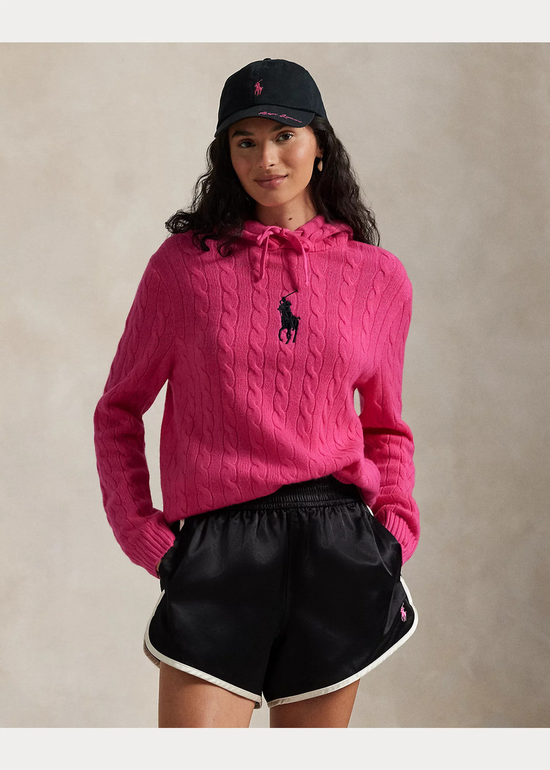 Pink Pony Cable-Knit Hoodie 5