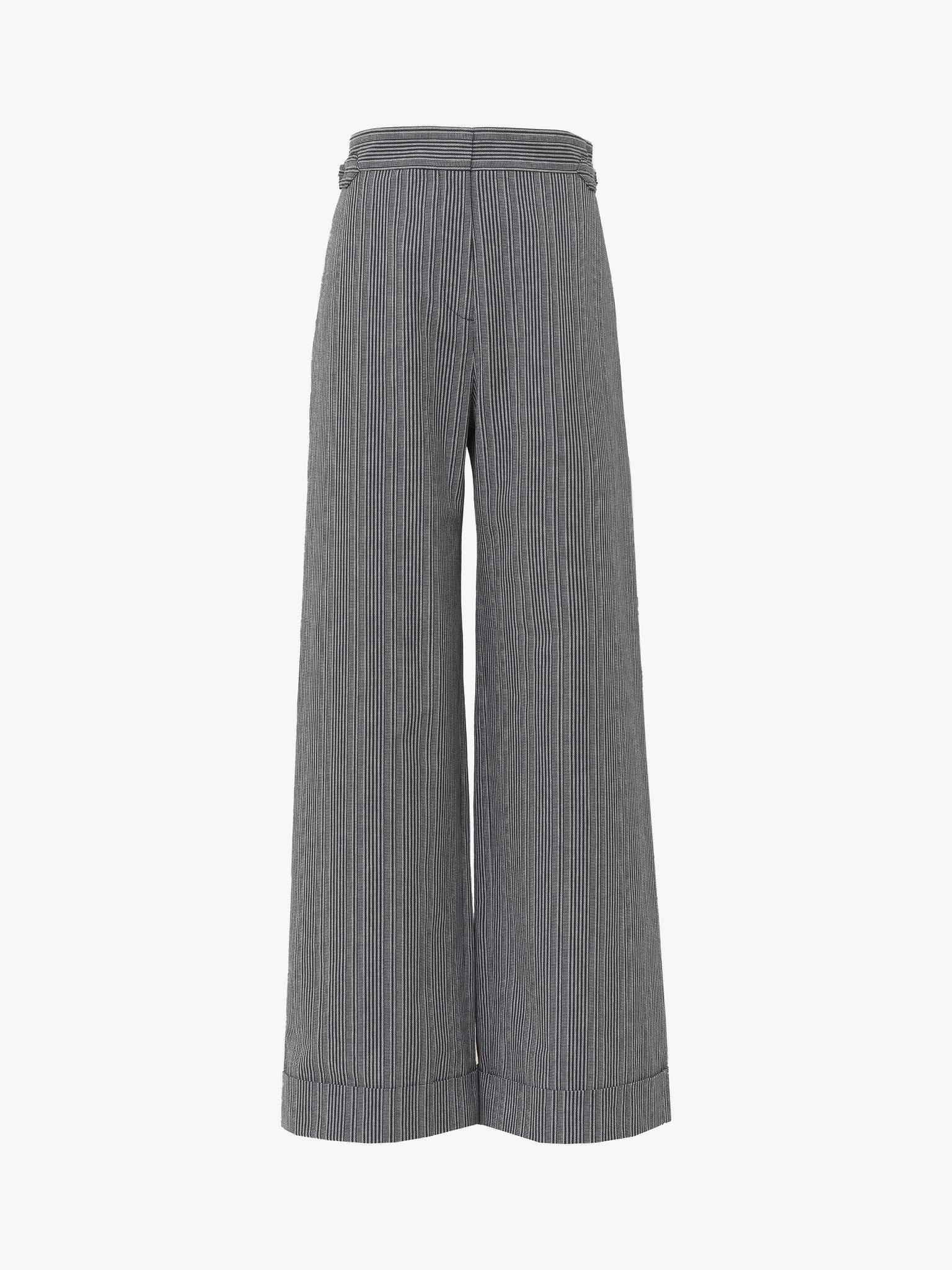 STRIPED CUFFED PANTS - 4