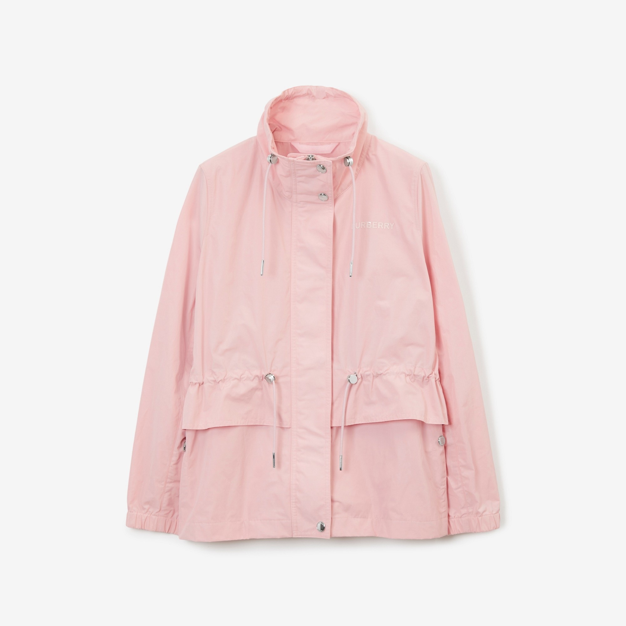 Cotton Blend Funnel Neck Jacket - 1
