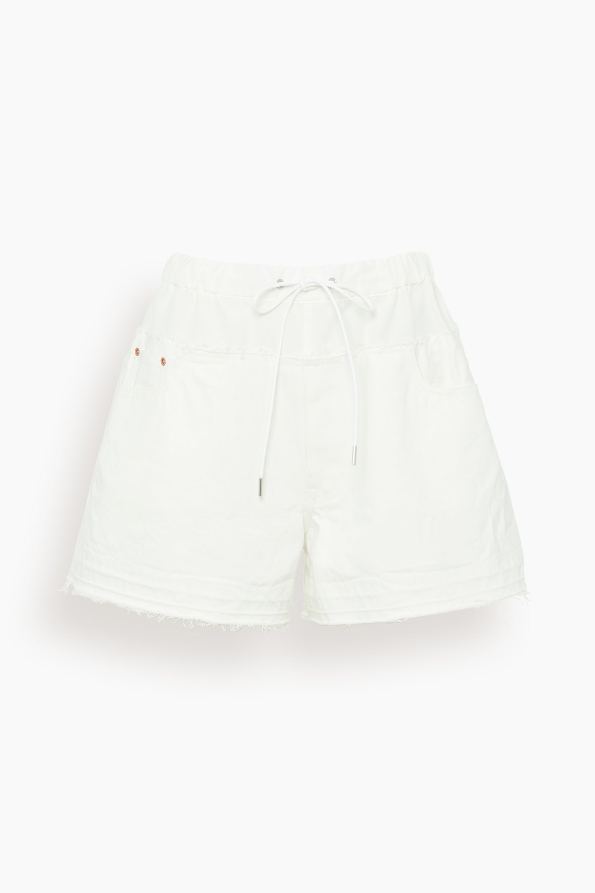 Denim Shorts in Off White - 1