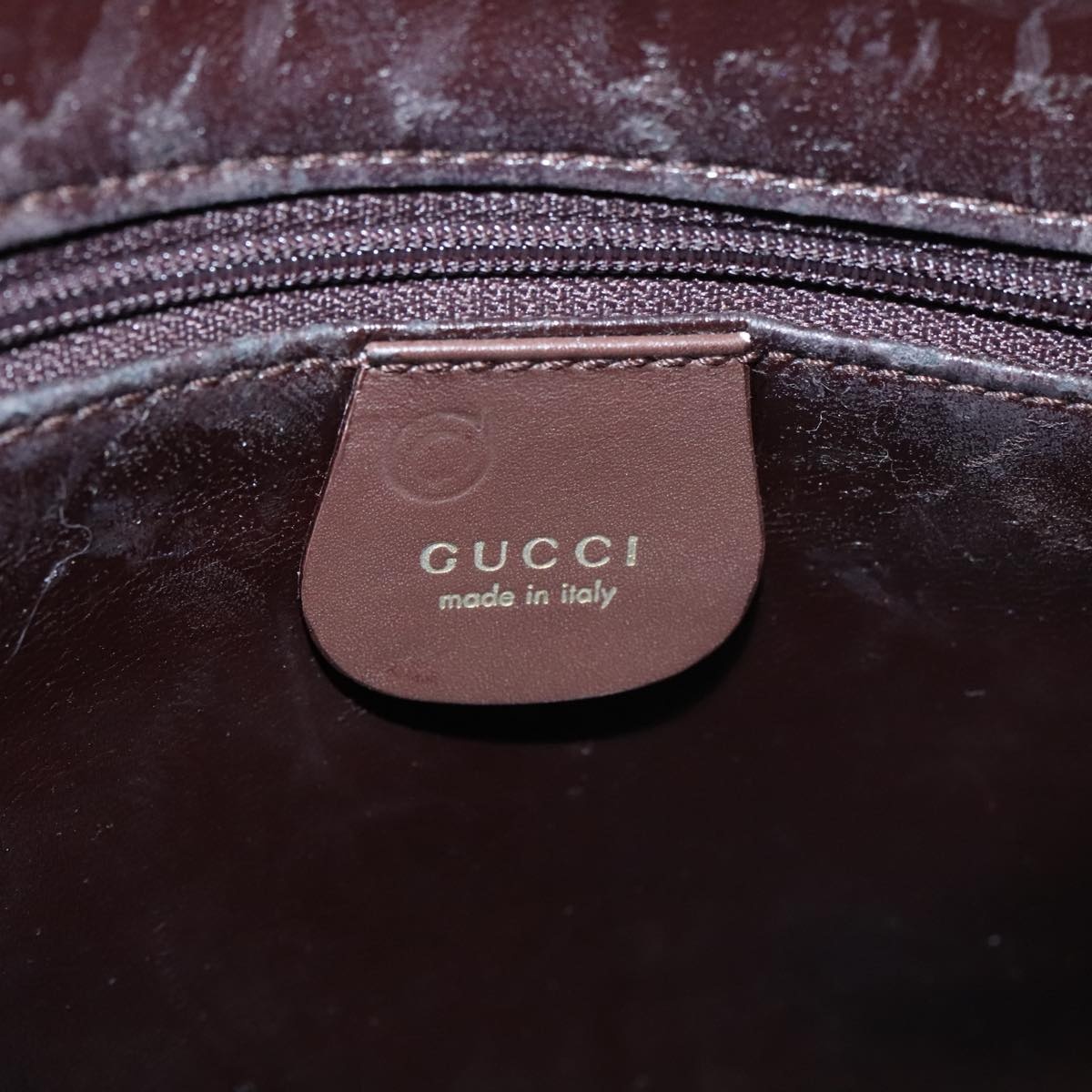 GUCCI Hand Bag Leather Outlet Brown Gold - 15
