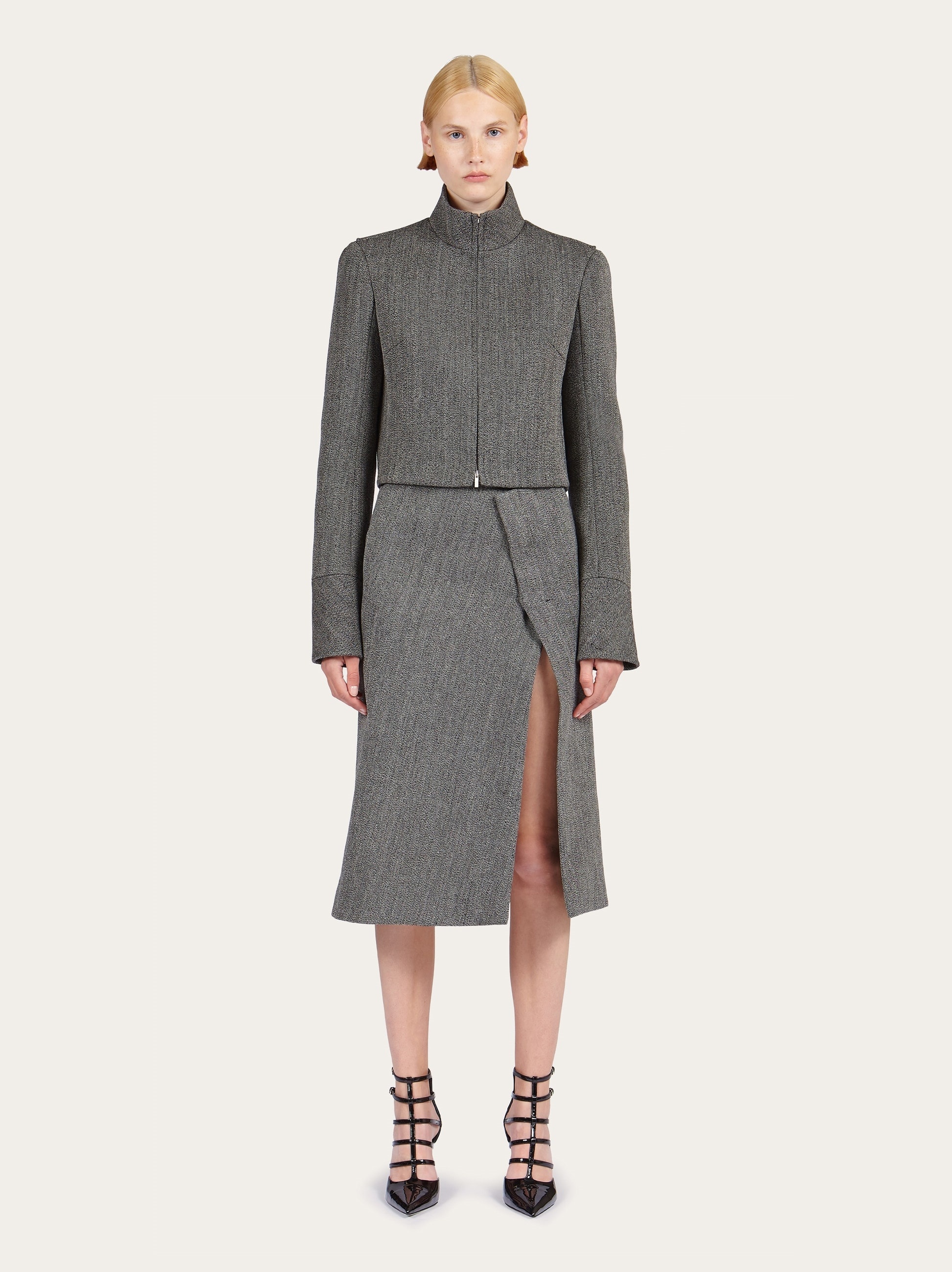 Tweed wrap skirt - 5