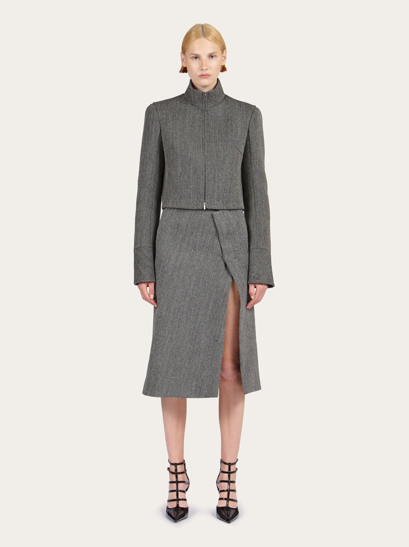 Tweed wrap skirt 5