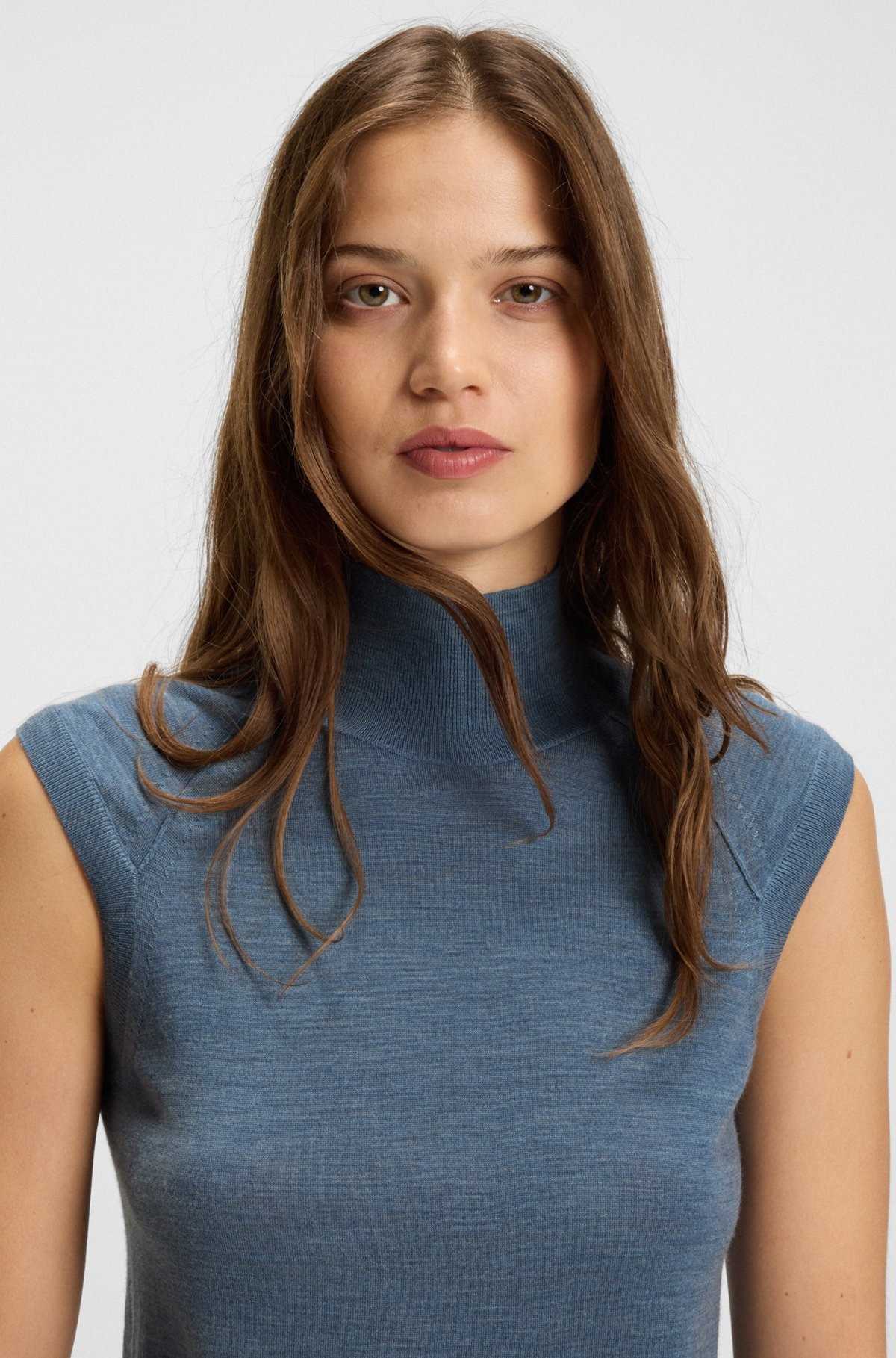 HIGH-NECK TOP IN MERINO WOOL - 5