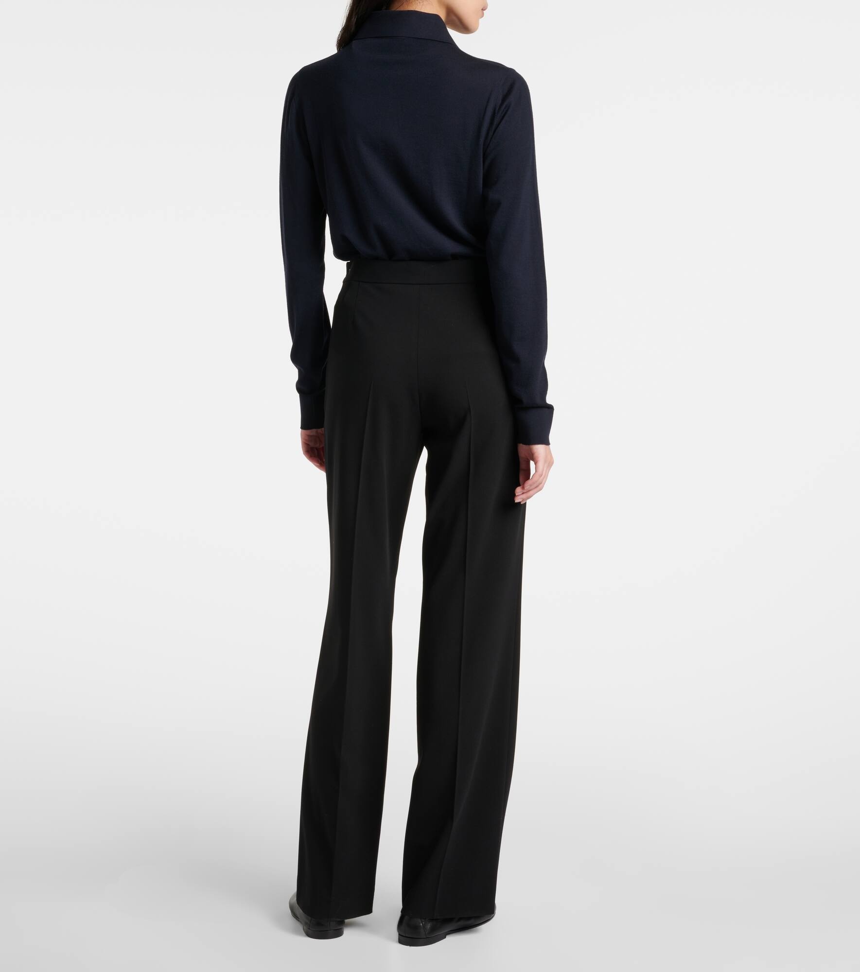 Dina wool-blend straight pants - 3