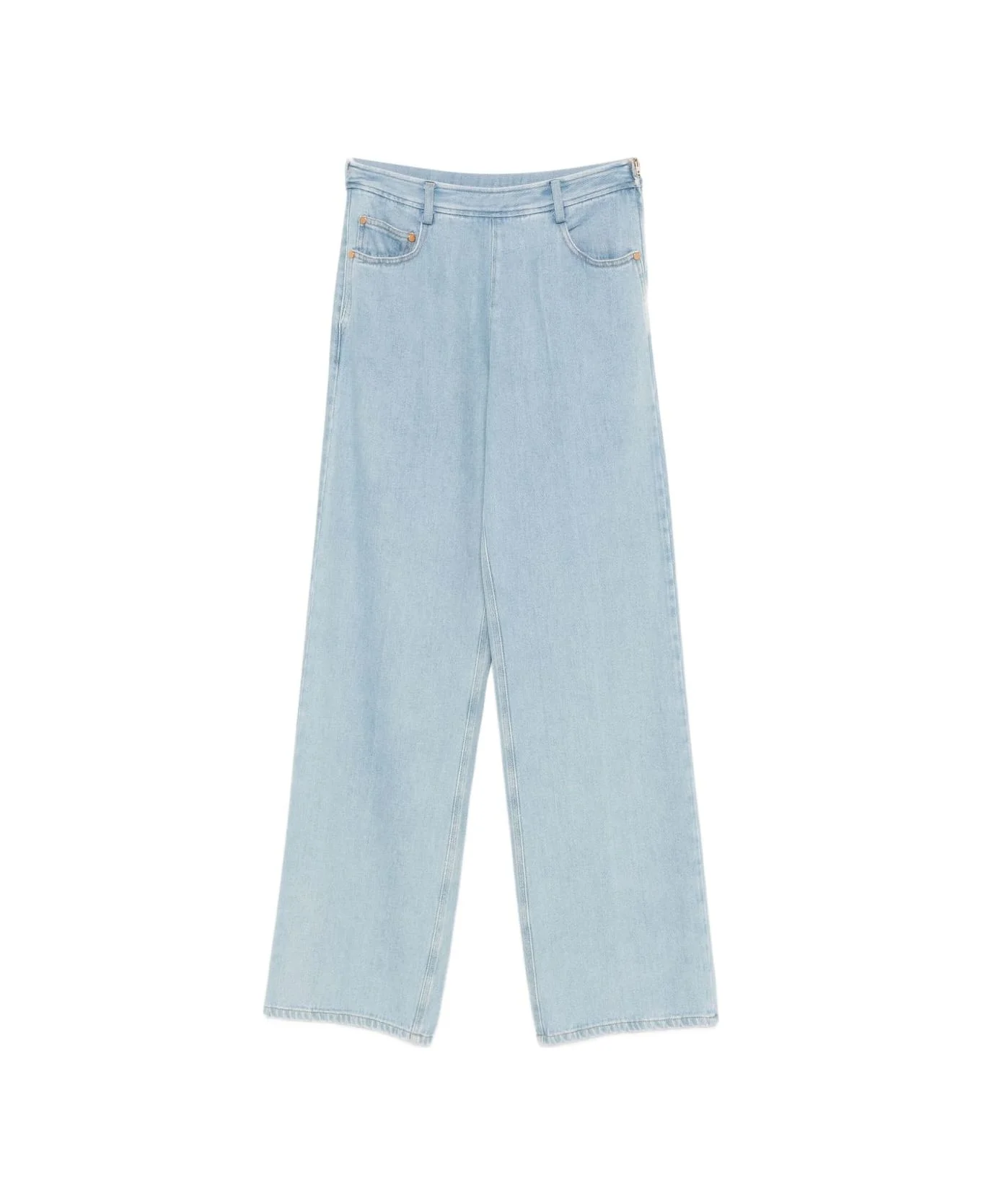 High-waisted Denim Jeans - 1