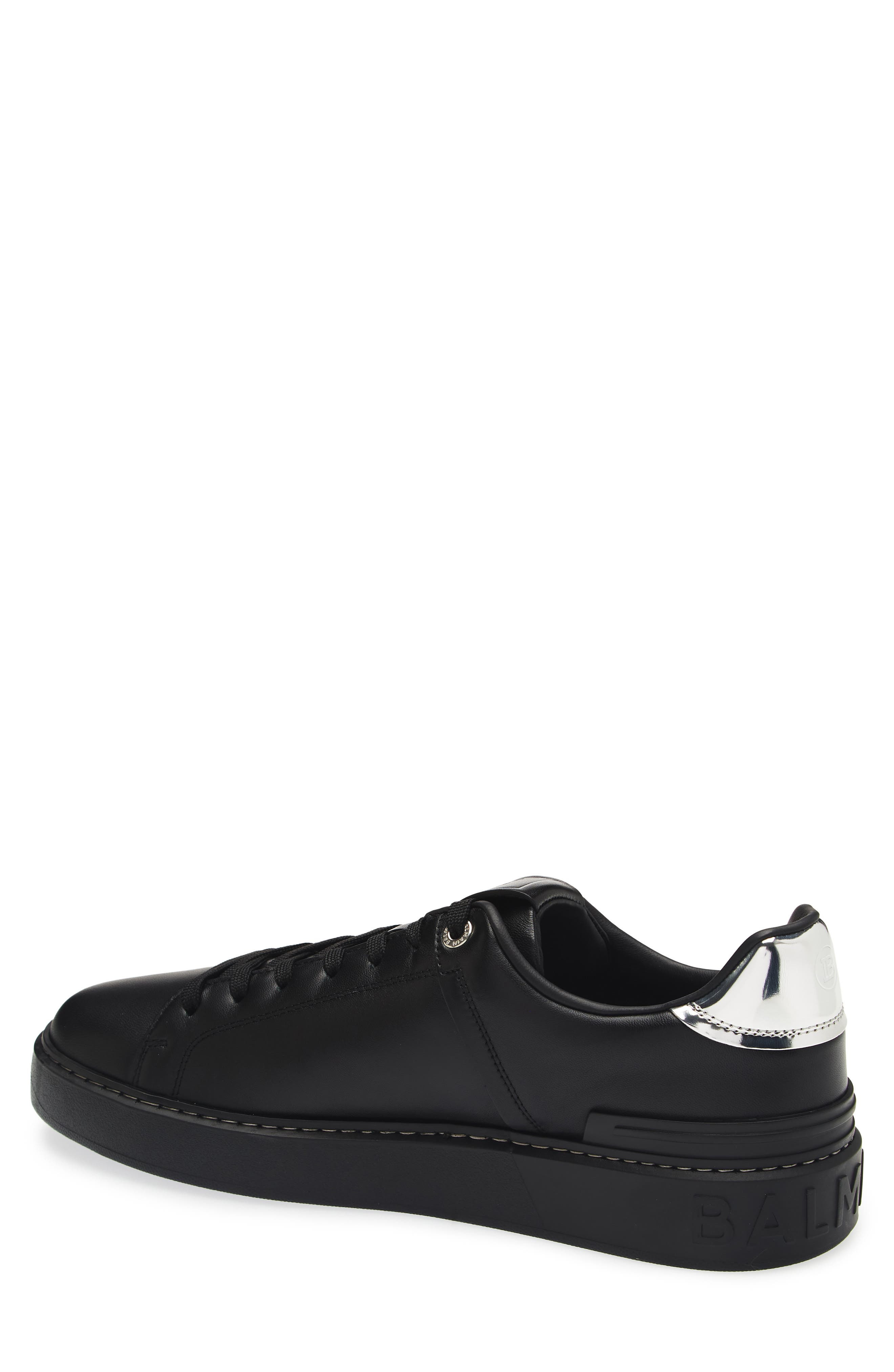 Balmain B-Court Low Top Sneaker in Eac Black/Silver at Nordstrom - 2