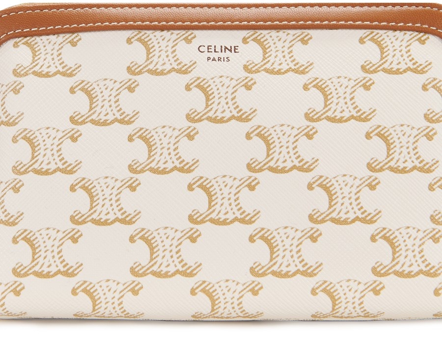 Clutch with Chain in Triomphe Canvas and Lambskin - 5