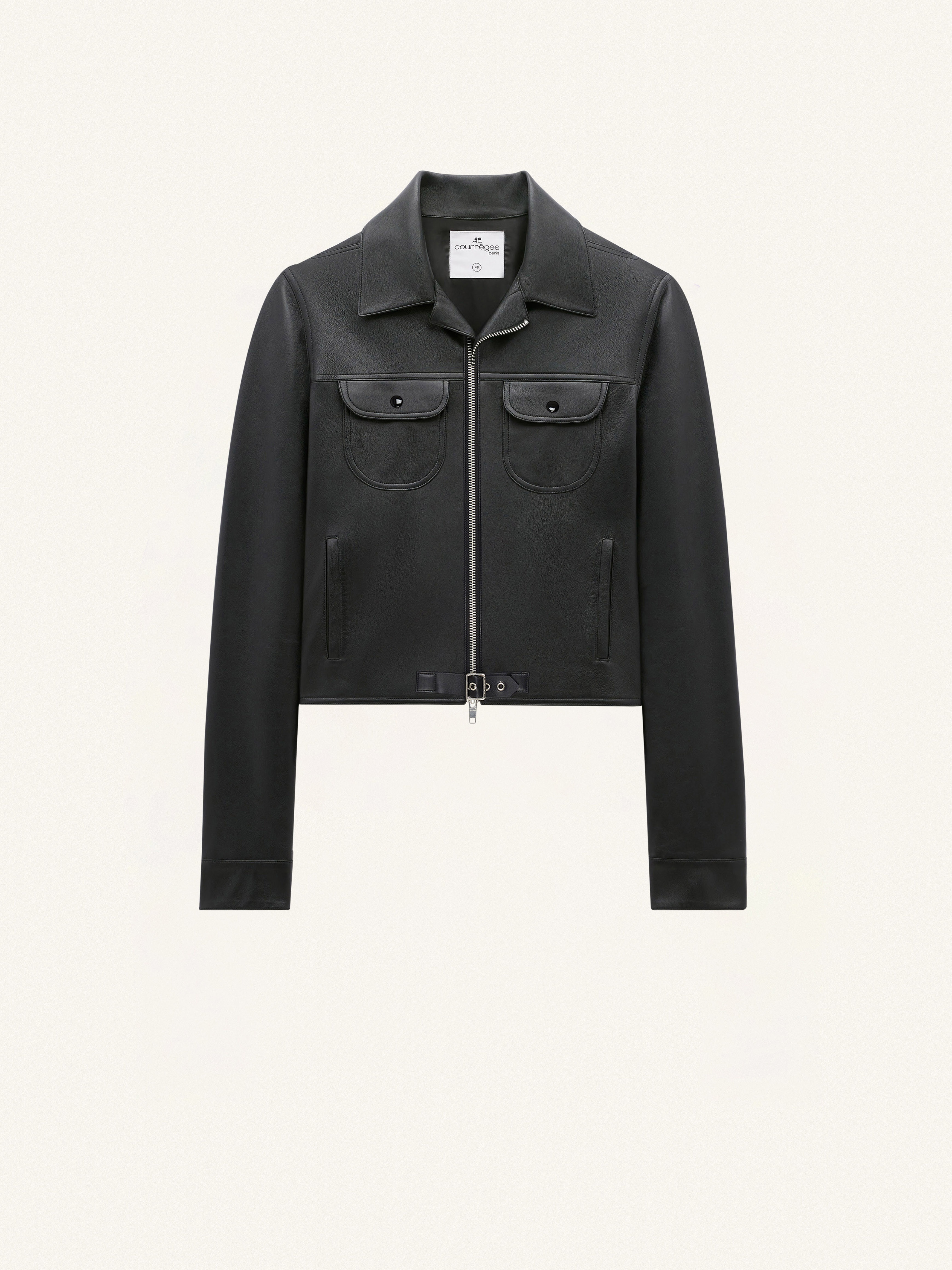 BUCKLE VINTAGE LEATHER TRUCKER JACKET - 1