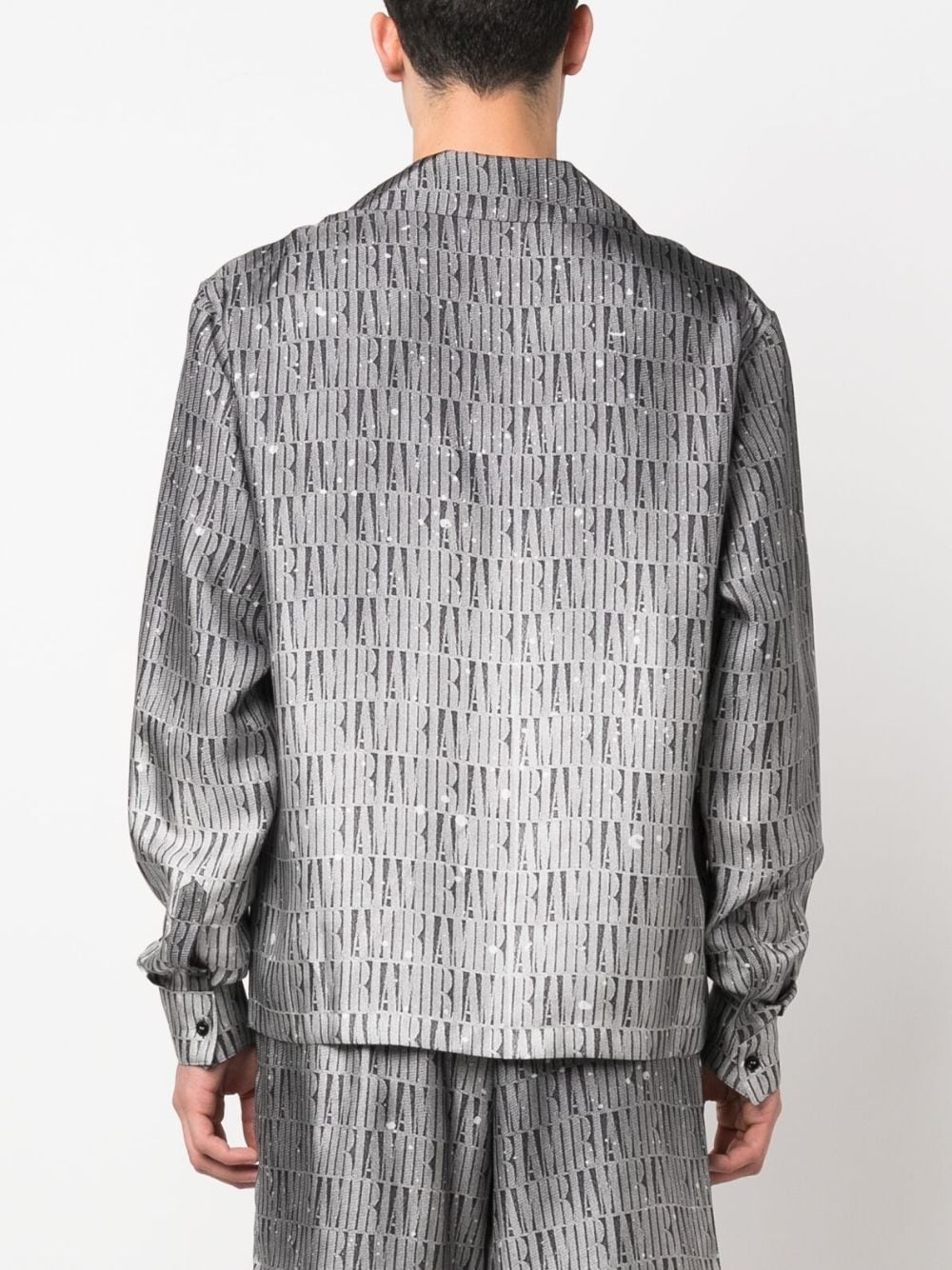 gradient-effect jacquard silk shirt - 4