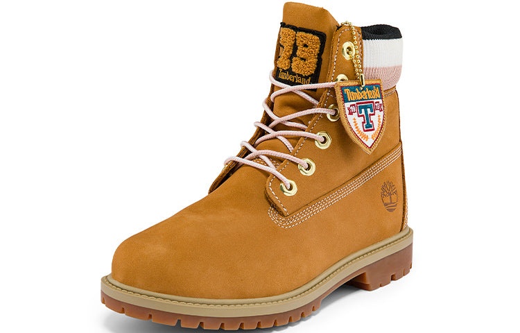 (WMNS) Timberland 6 Inch Heritage Premium Waterproof Boots 'Wheat Nubuck and Stripes' A2R3GW - 3