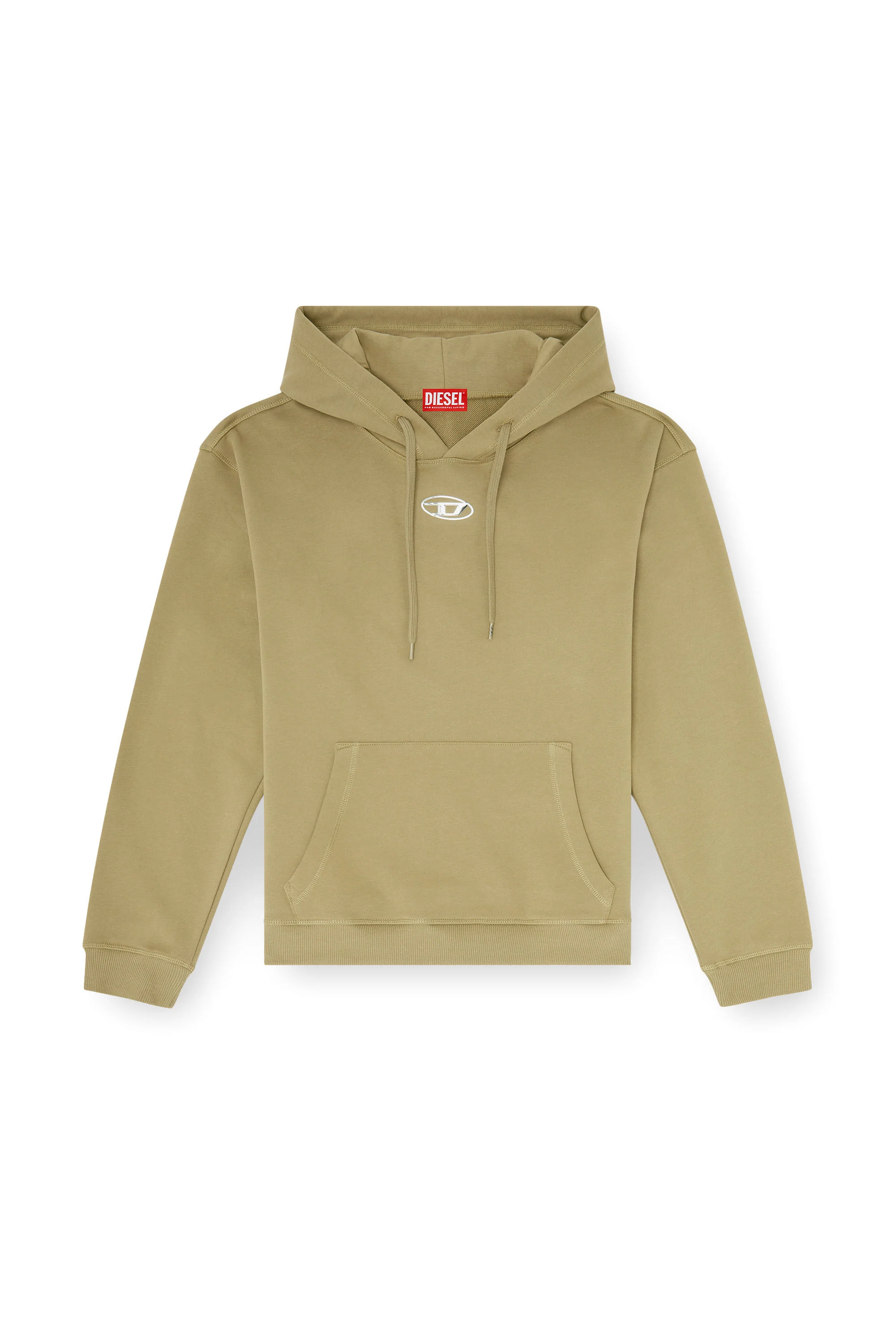 COTTON HOODIE WITH METALLIC OVAL D - 1