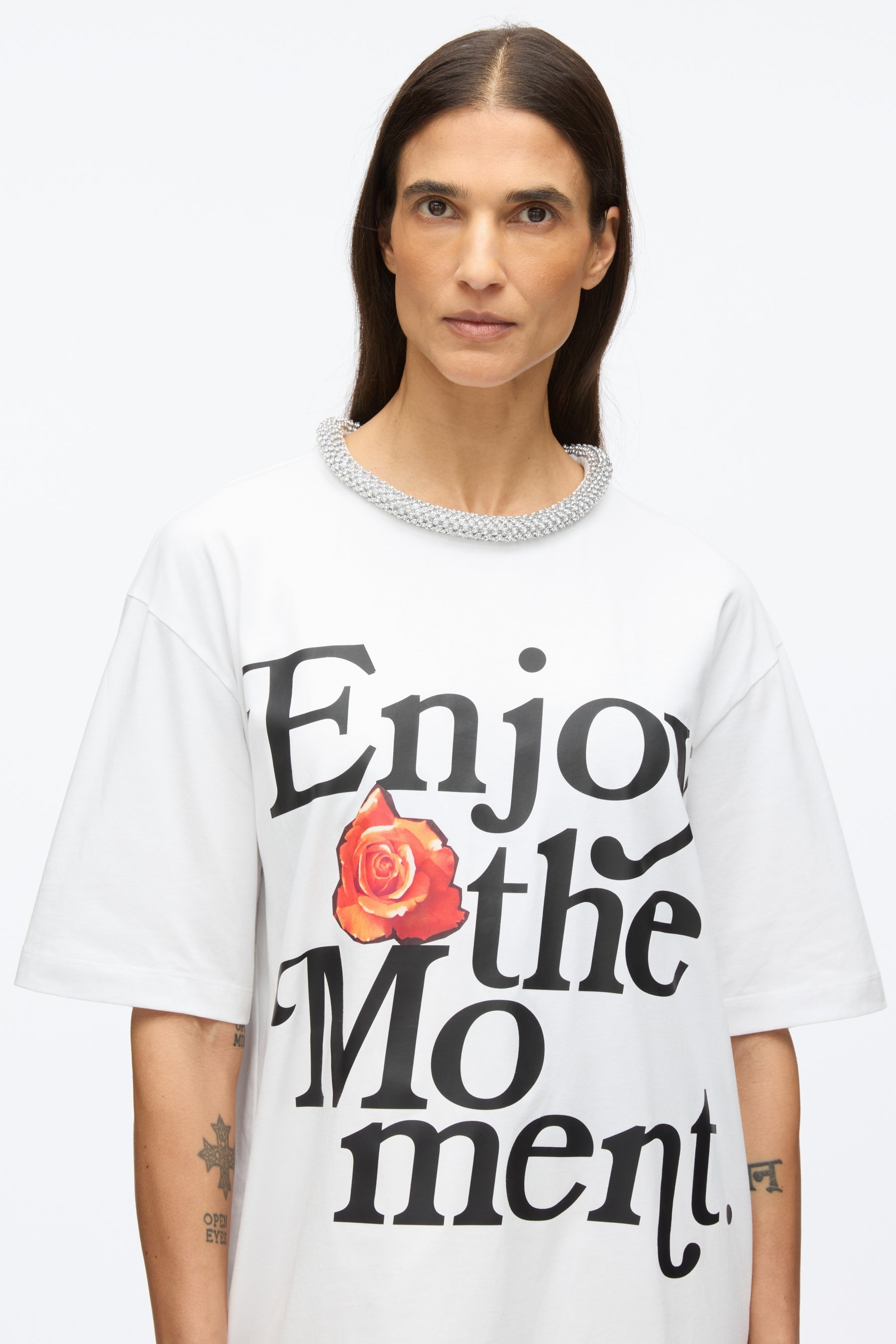 Enjoy The Moment Embellished Tee - 5