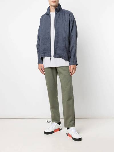 John Elliott Port high-neck linen jacket outlook