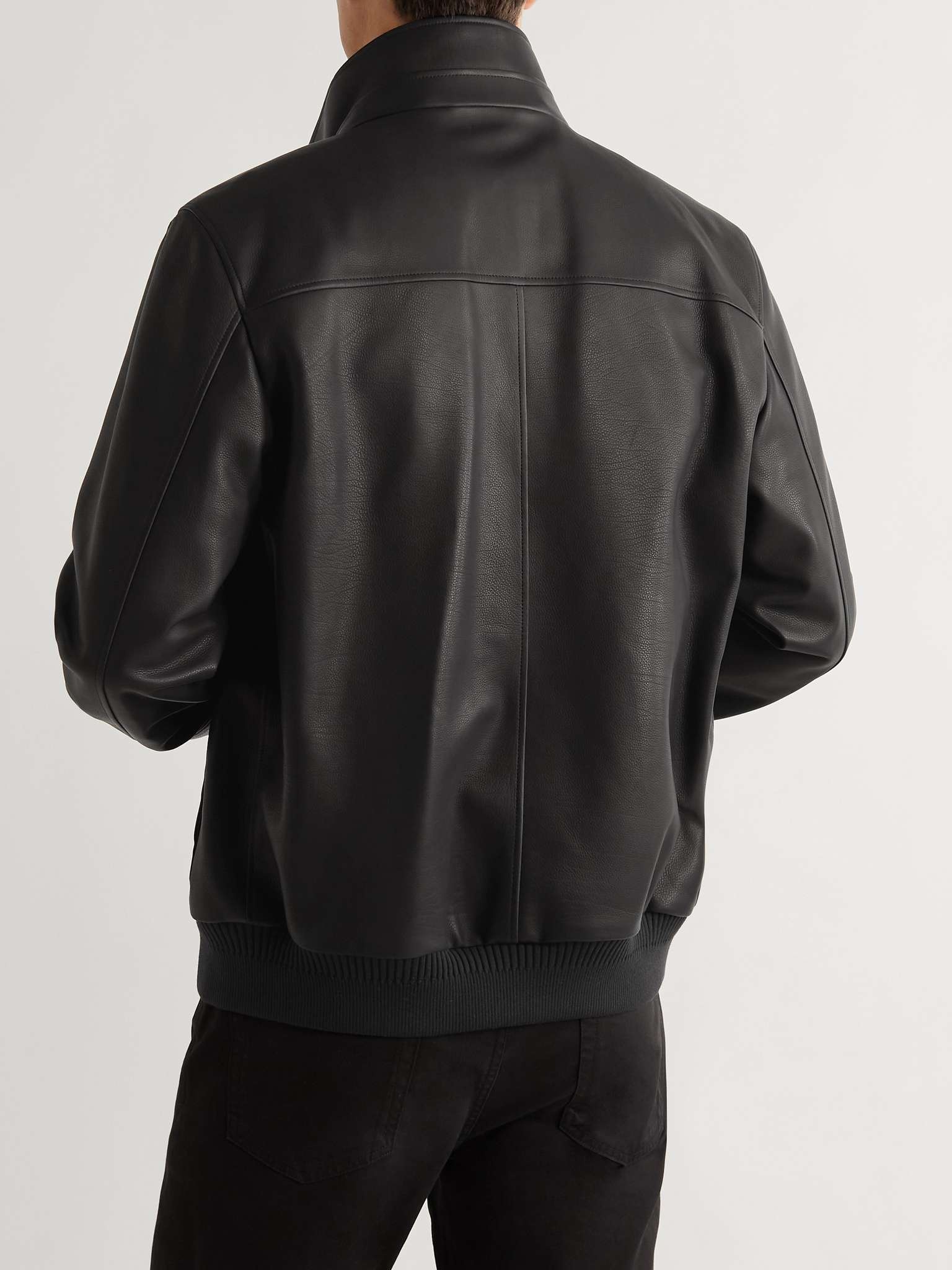 Full-Grain Leather Bomber Jacket - 4