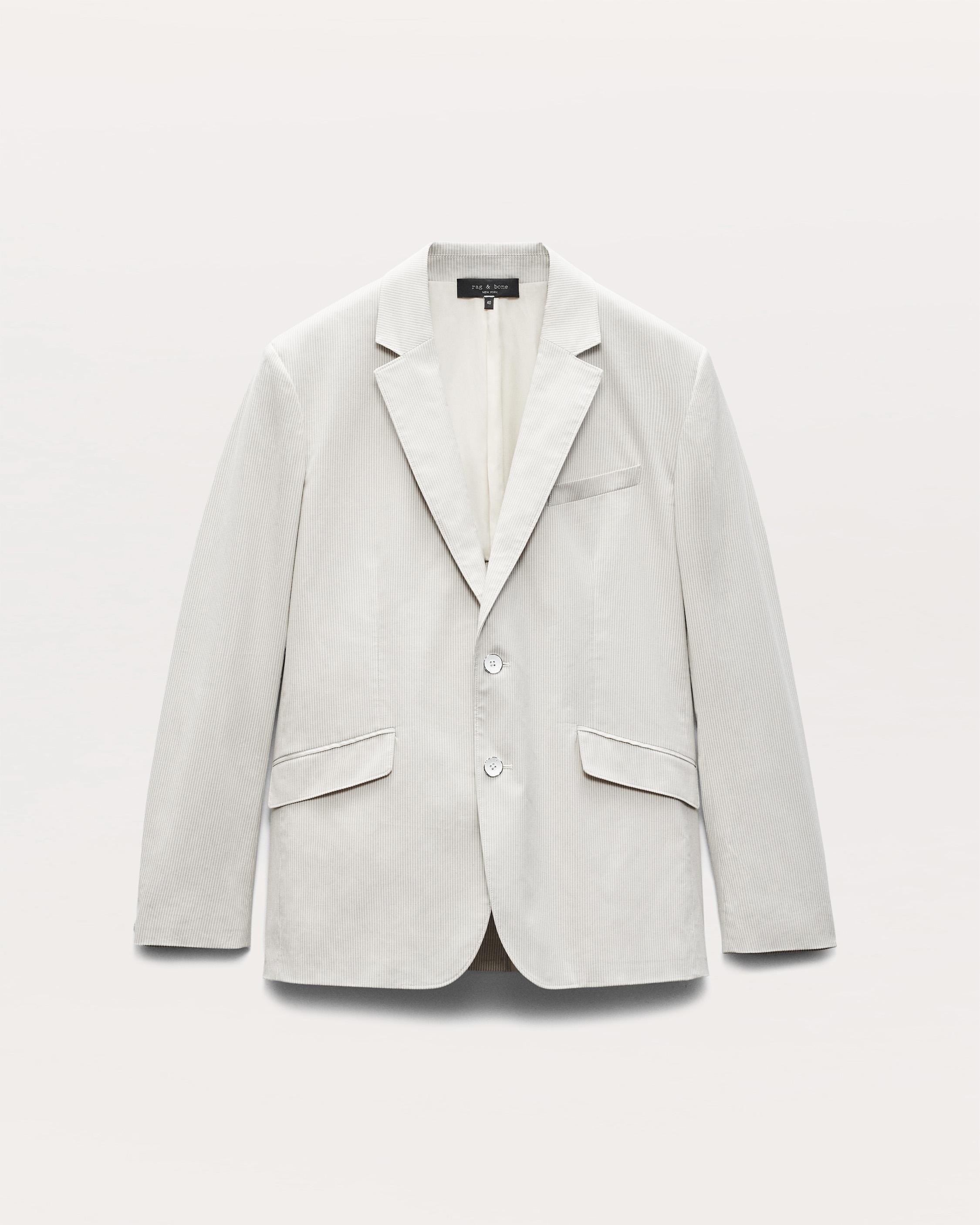 Butler Striped Stretch Cotton Blazer - 1