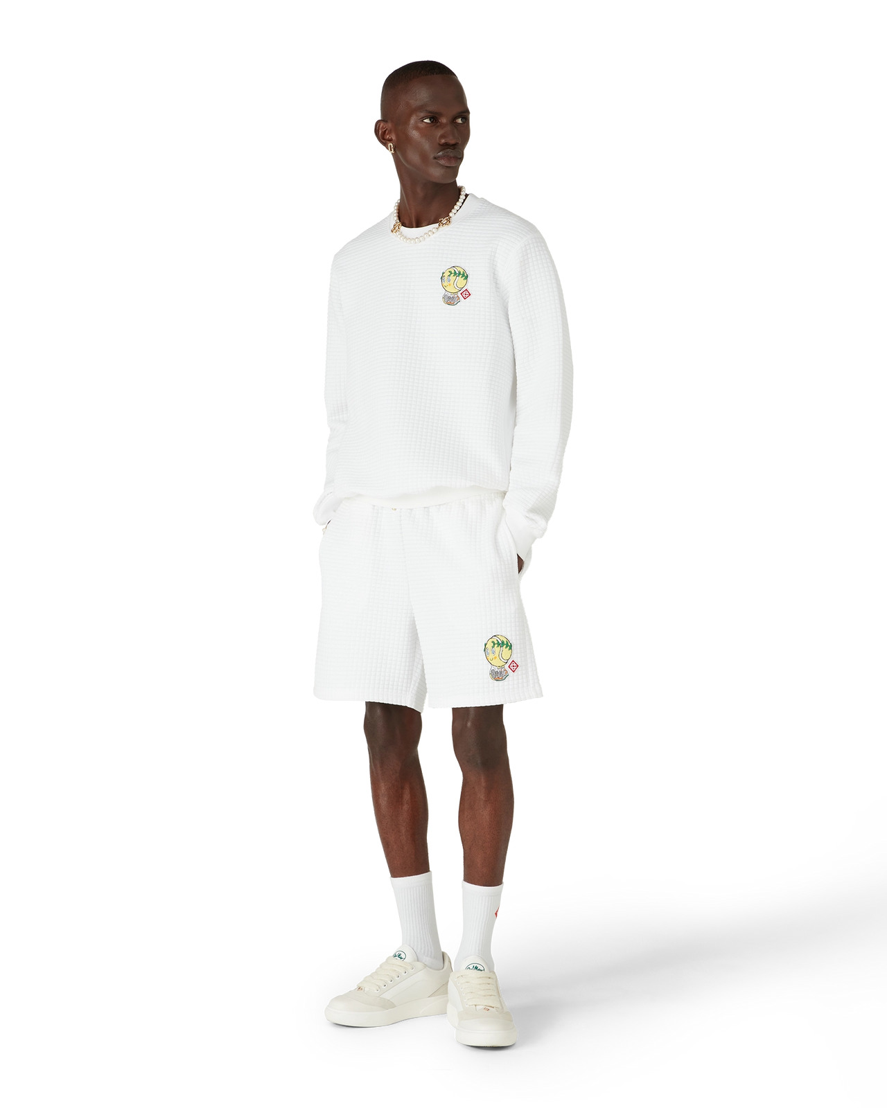 Tennis Mascot Quilted Sweatshorts | Casablanca Paris - 2