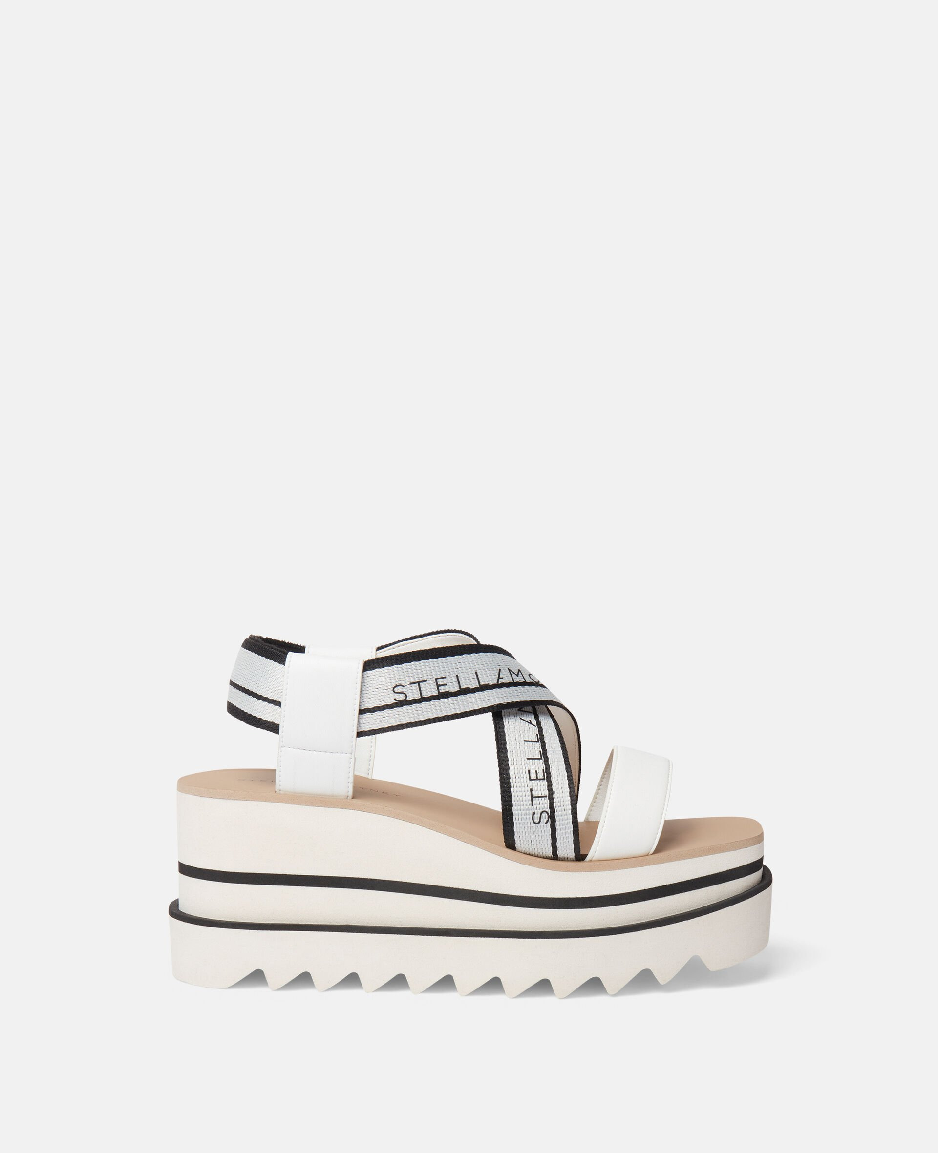 Sneak-Elyse Striped Platform Sandals - 1