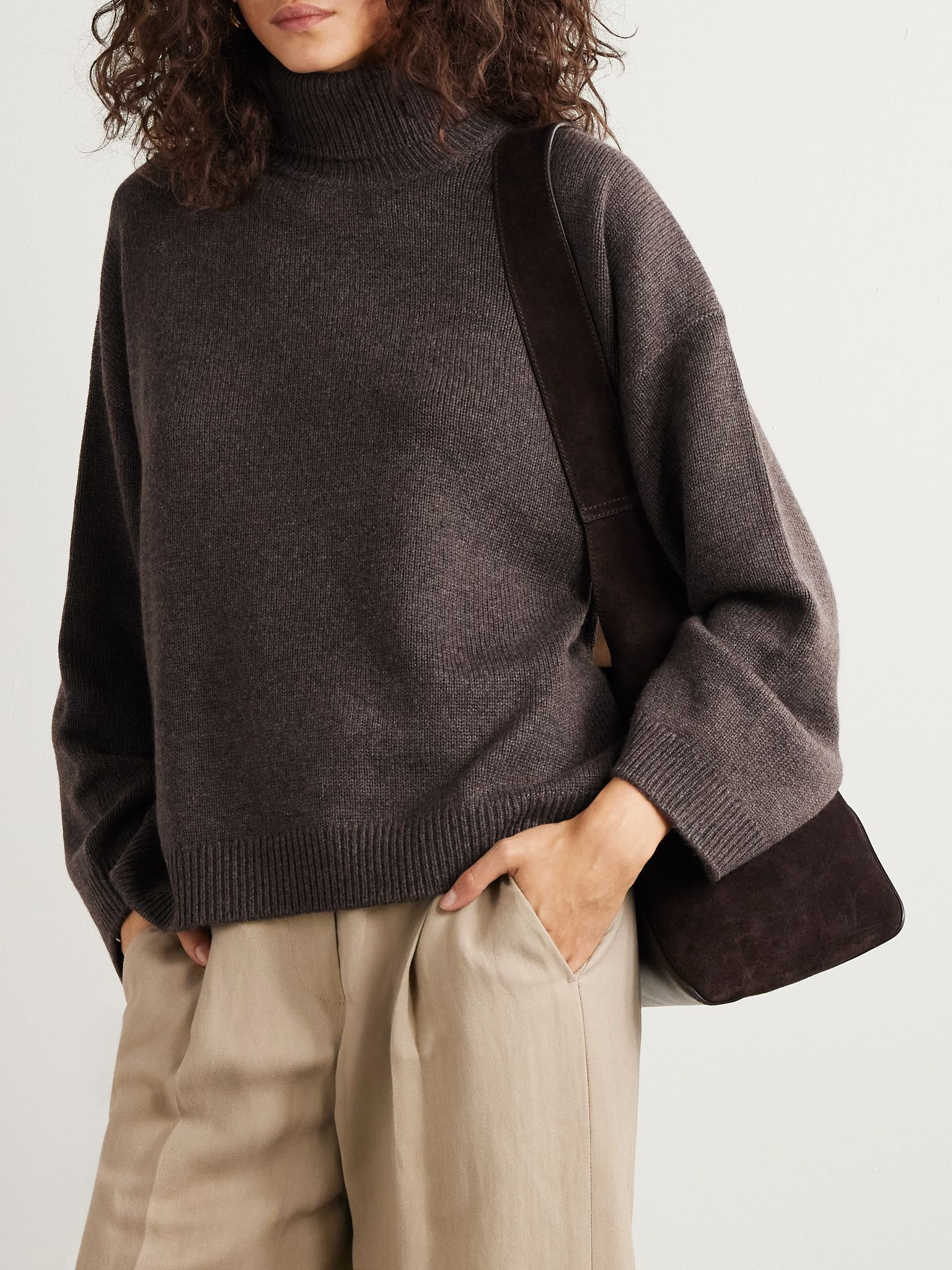 Cashmere turtleneck sweater Brown - 3