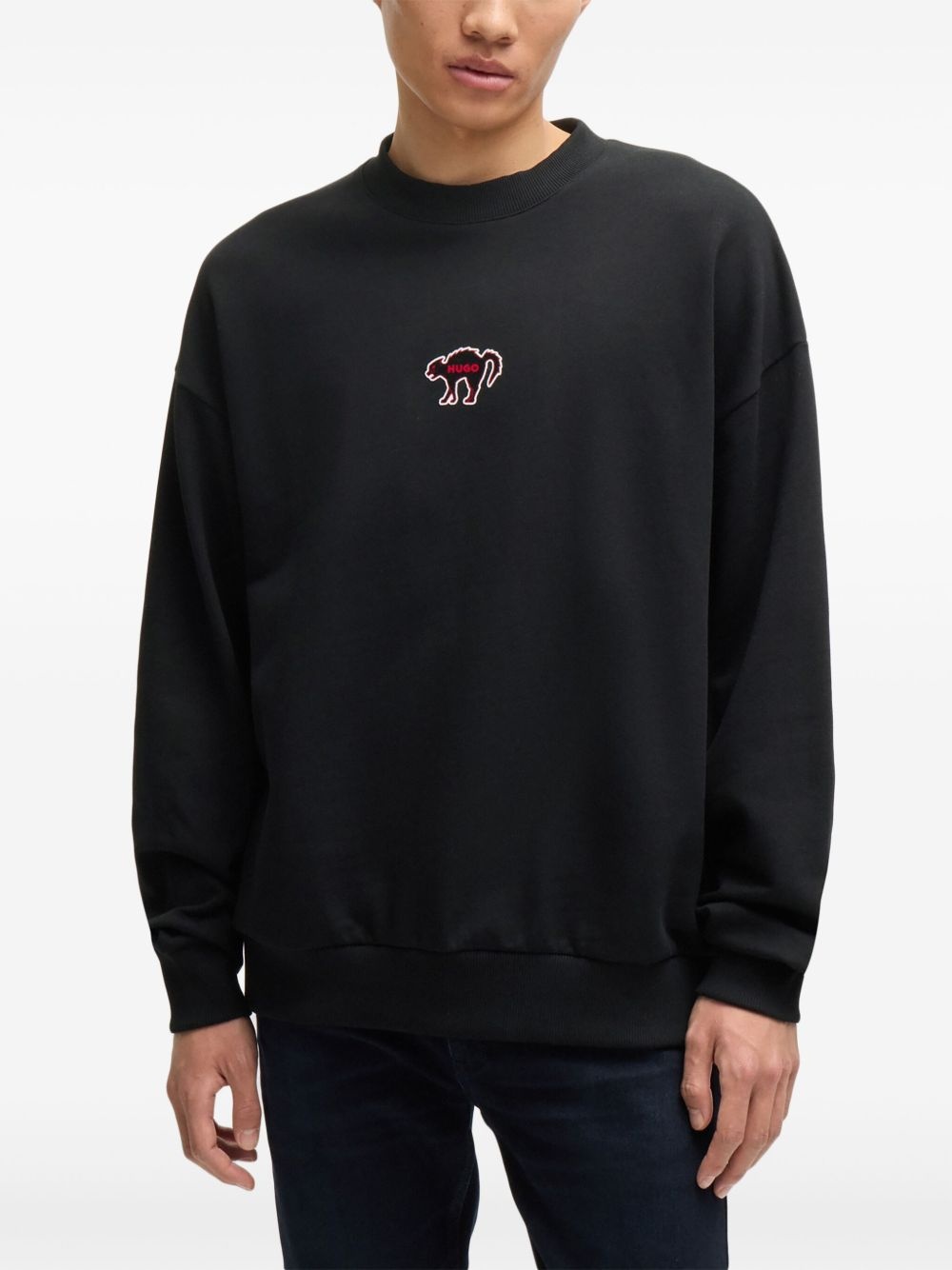 logo-print cotton sweatshirt - 2