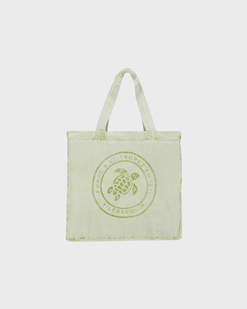 LINEN BEACH BAG BAG MINERAL DYE 1