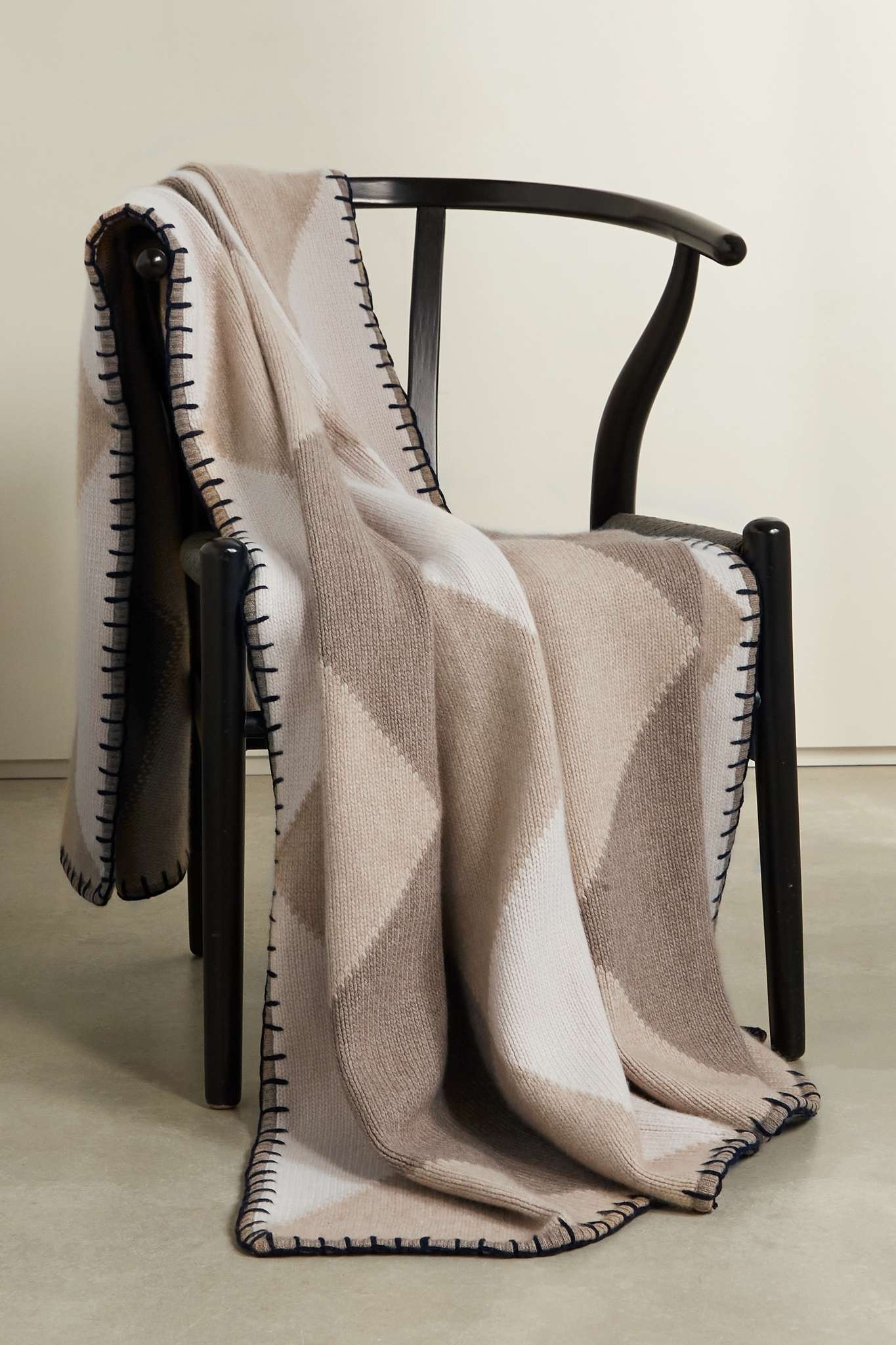 Delancey argyle cashmere blanket - 1