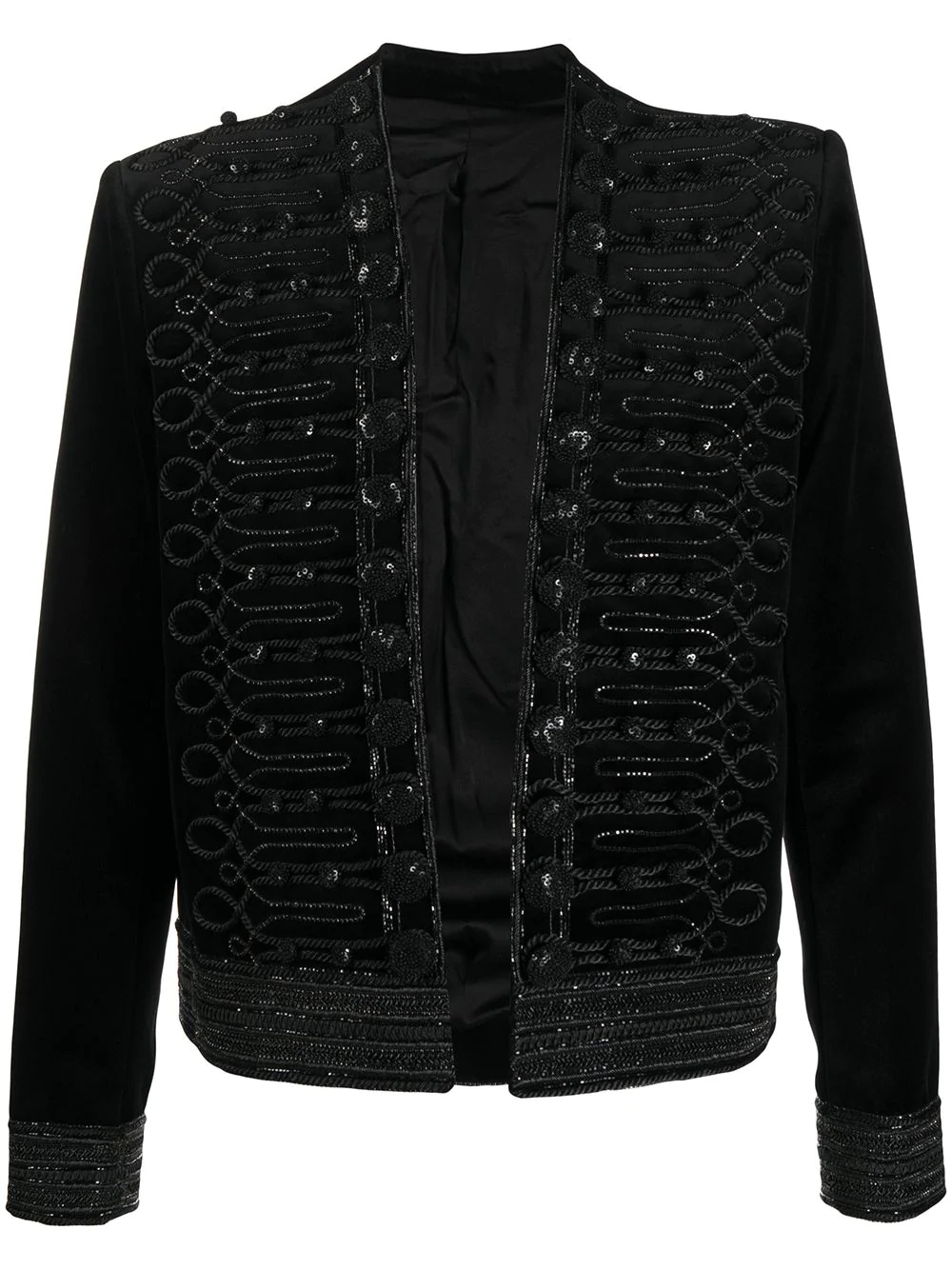 officer-style embroidered jacket - 1