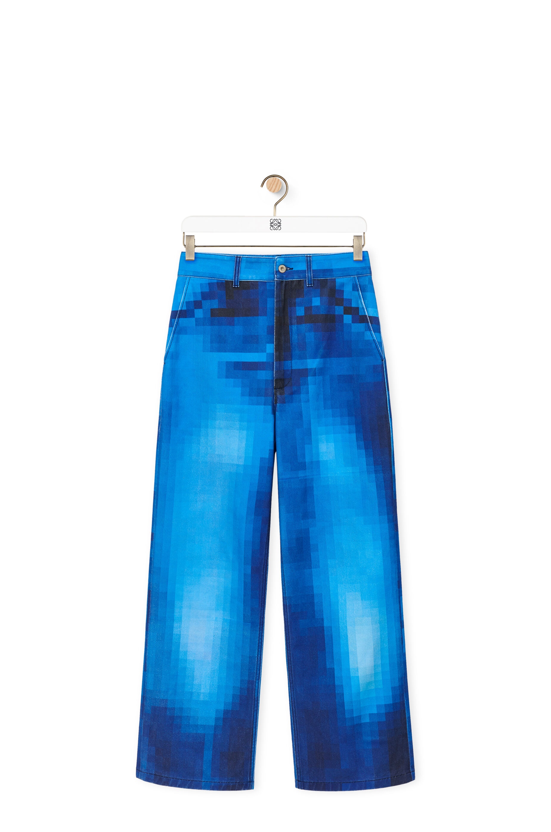 Pixelated baggy jeans in denim - 1