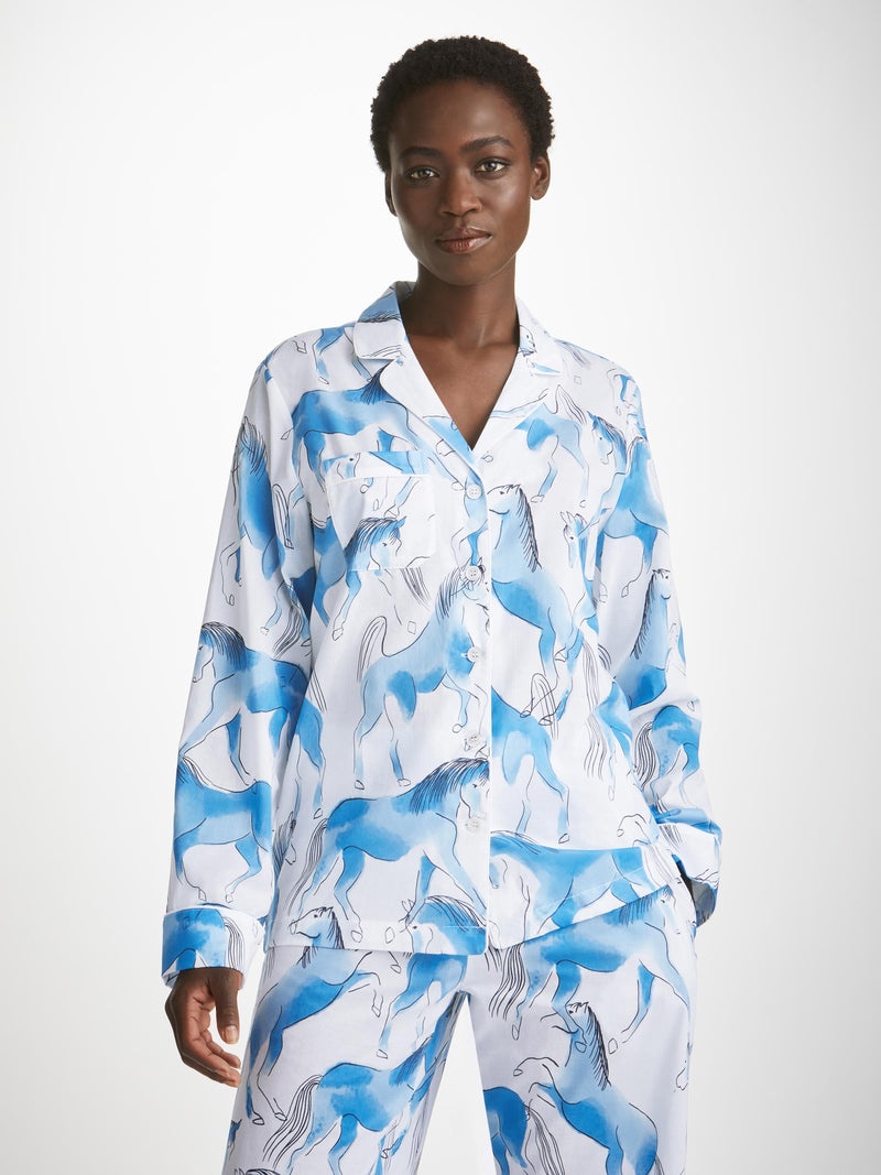 Women's Pyjamas Ledbury 67 Cotton Batiste Blue - 2