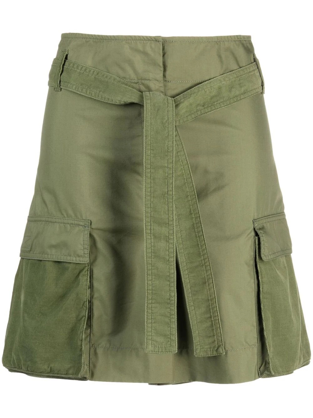 high-waist cargo shorts - 1