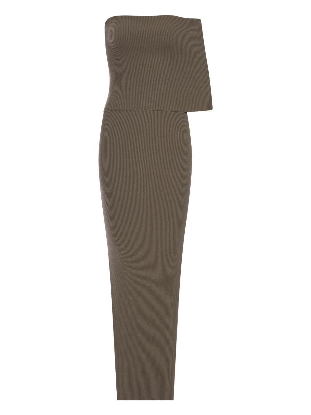 ribbed-knit midi day dress - 1
