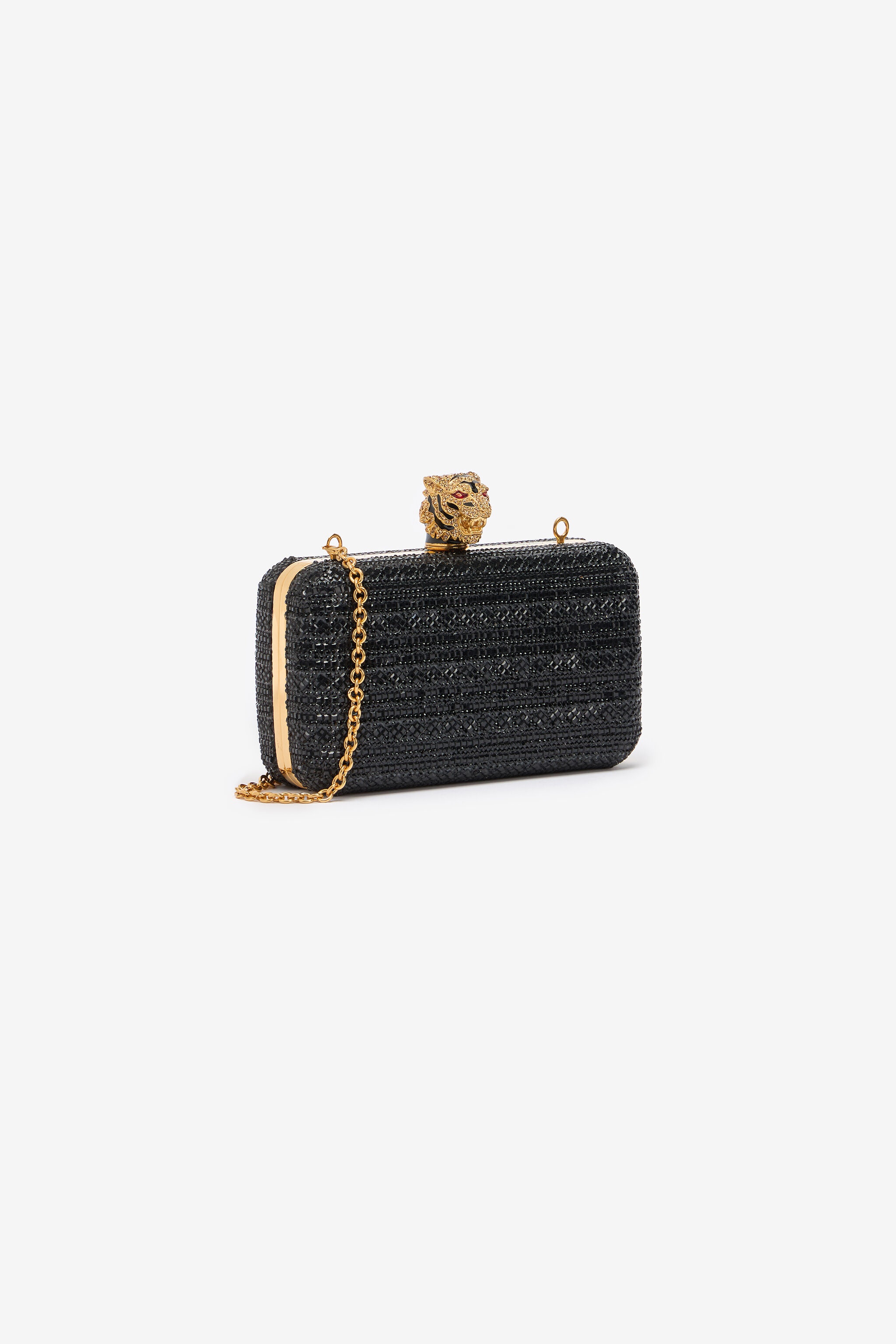 Clutch With Rhinestones And Tigers - 6